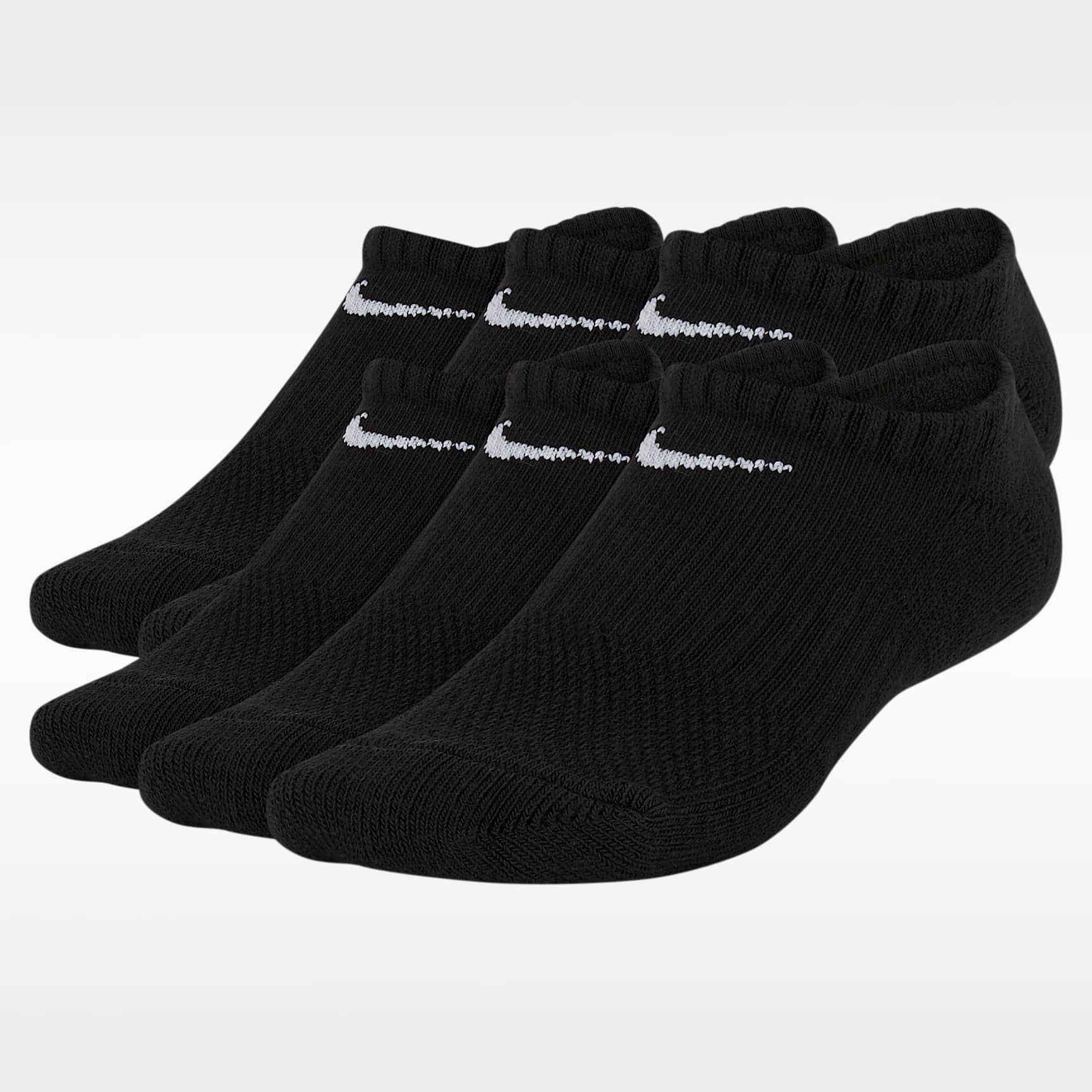 Nike Performance Cushioned No-Show Kids' Training Socks (6 Pair)