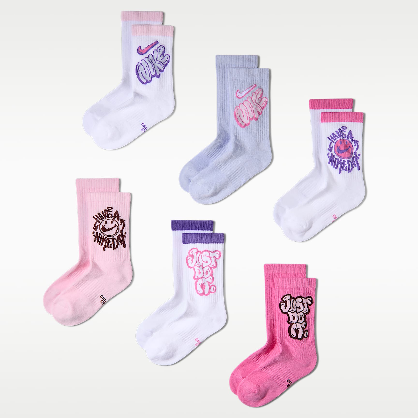 Nike Everyday Cushioned Older Kids' Crew Socks (6 Pairs)