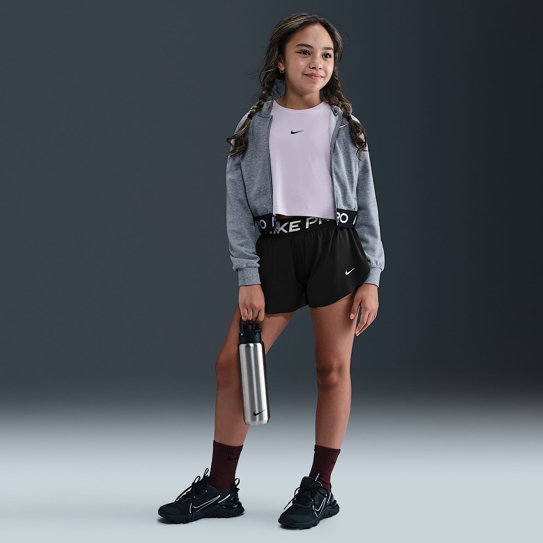 Nike Pro Older Kids' (Girls') Dri-FIT 2-in-1 Shorts