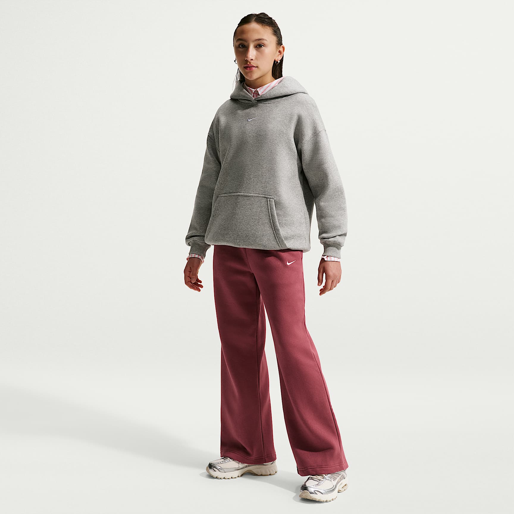 Nike Sportswear Studio Fleece Girls' Open-Hem Trousers