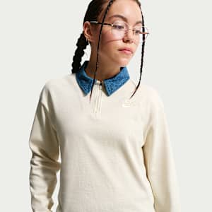 Nike Sportswear Collection Older Kids' (Girls') Long-Sleeve Polo Top