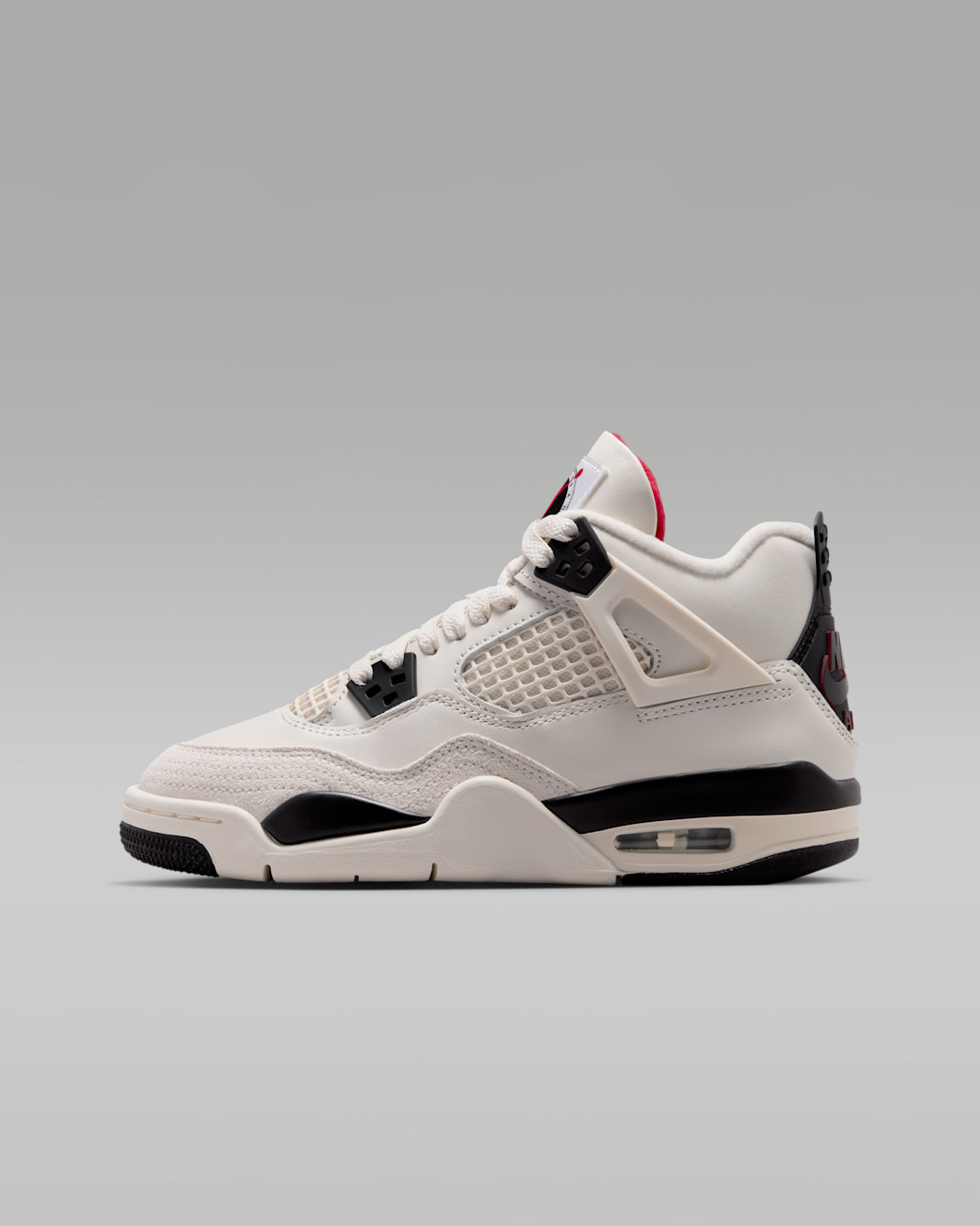 Air Jordan 4 Retro 'Flight Club' Older Kids' Shoes - Sail/University Red/Black