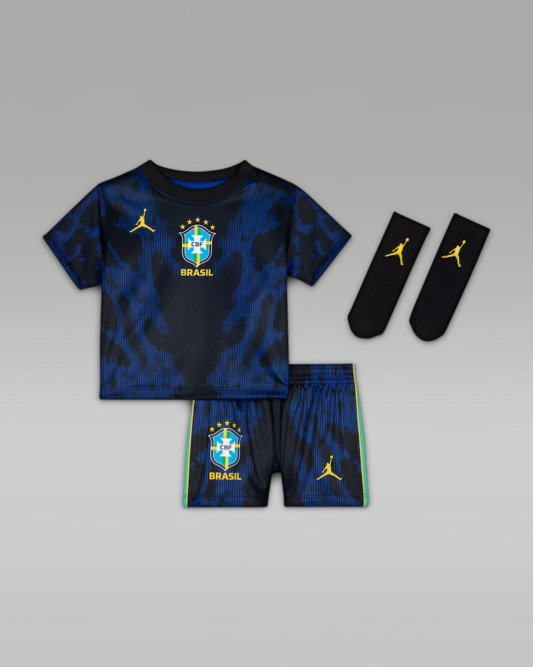 Brazil 2026 Stadium Away Baby/Toddler Nike Football Replica 3-Piece Kit - Old Royal/Black
