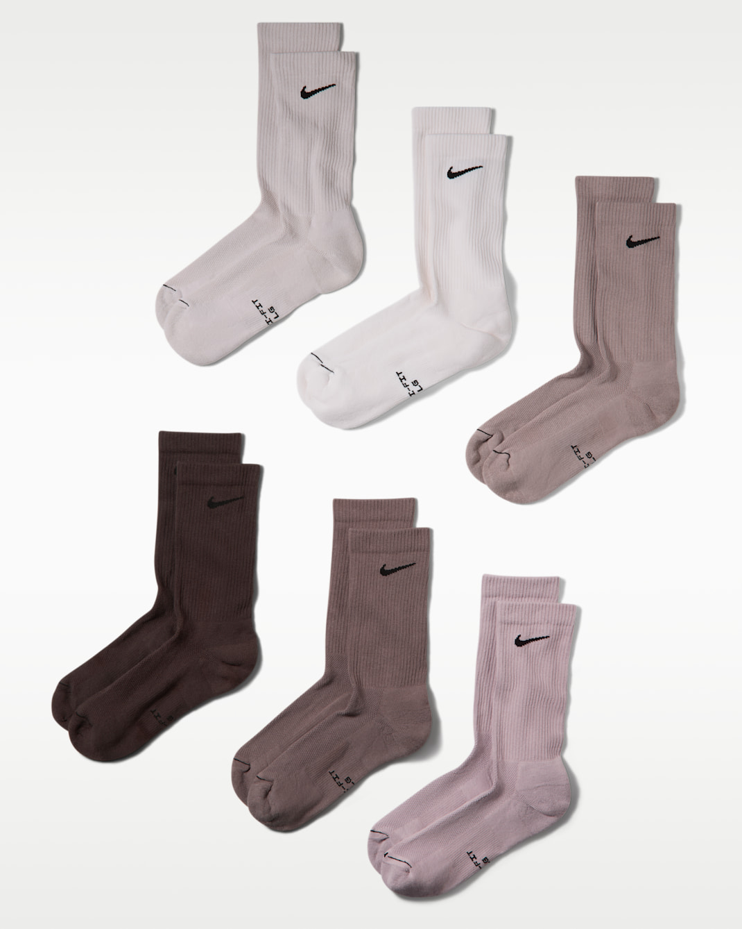 Nike Everyday Elevated Crew Socks (6 Pairs) - Multi-Colour