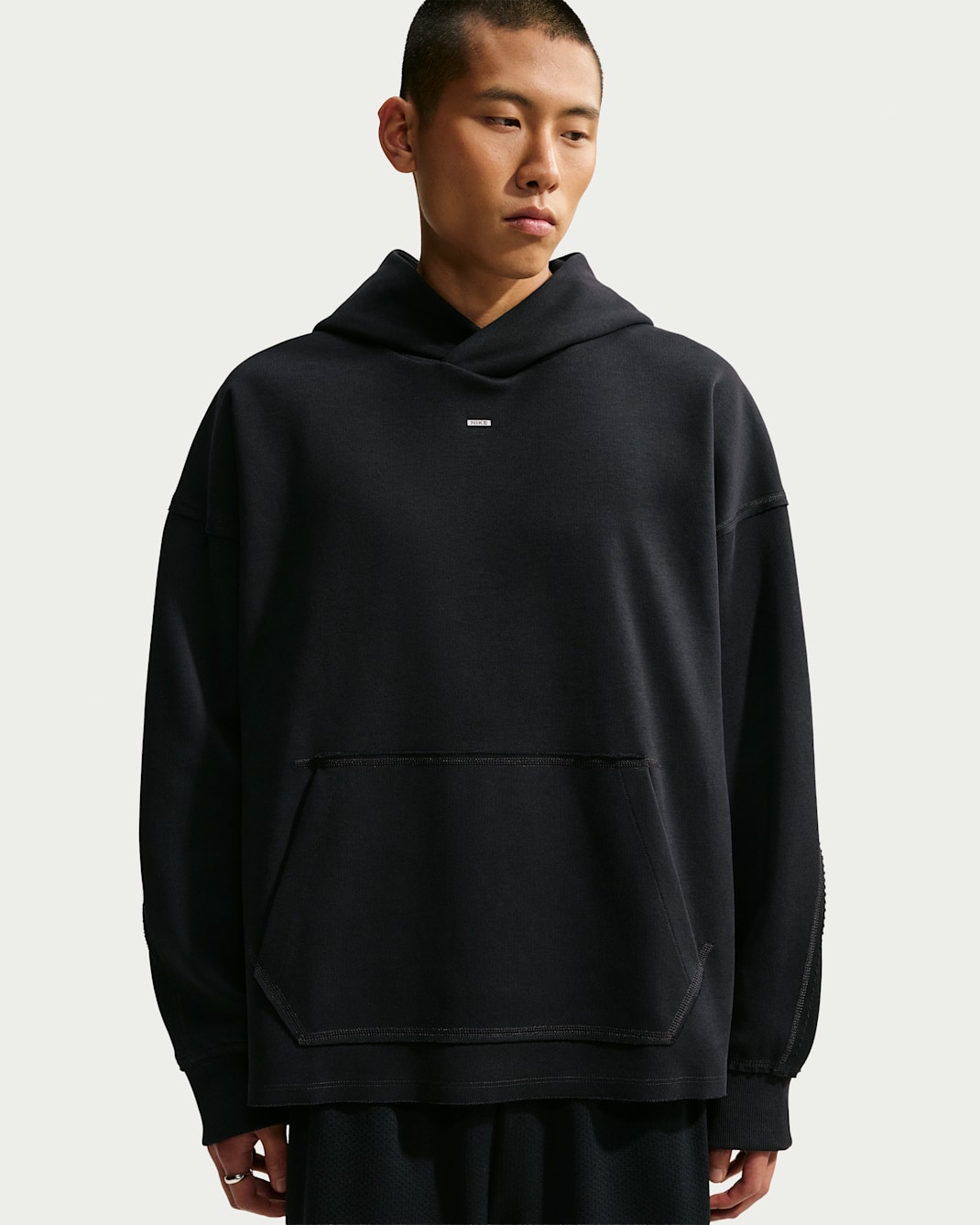 Nike Sportswear Men's Fleece Pullover Hoodie - Black/Ice Silver