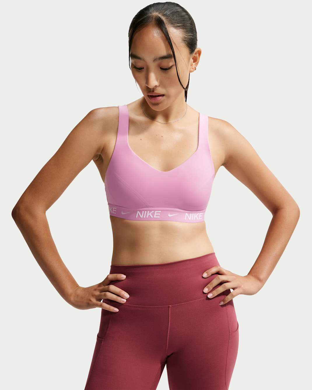Nike Indy High-Support Women's Padded Adjustable Sports Bra - Pink Rise