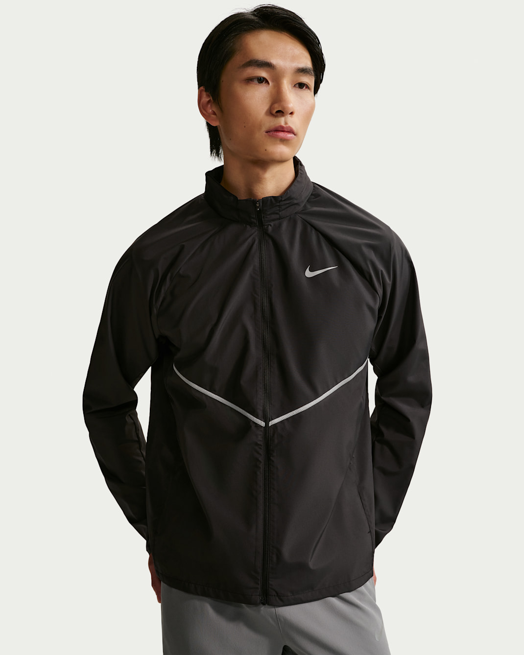 Nike Miler Men's Repel UV Protection Running Jacket - Black/Black