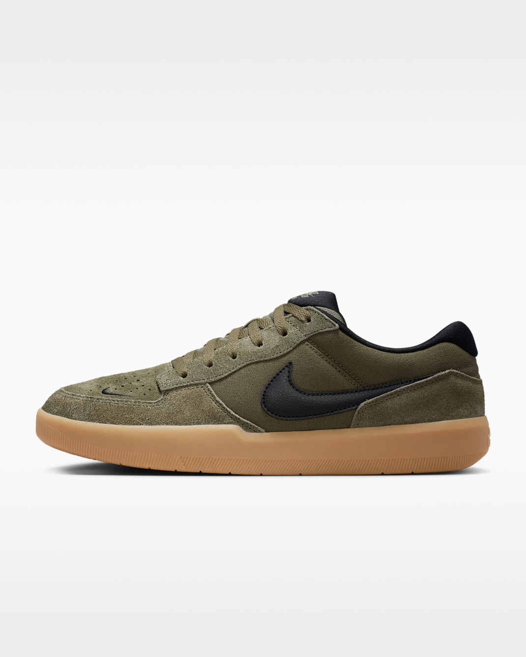 Nike SB Force 58 Skate Shoes - Medium Olive/Medium Olive/Gum Light Brown/Black