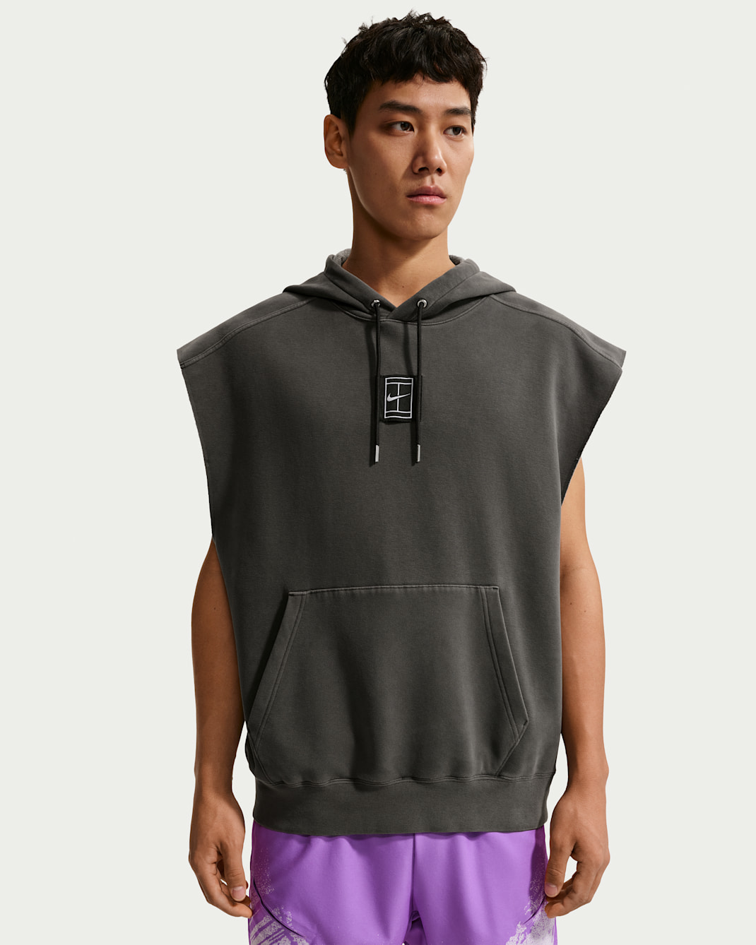 NikeCourt Slam Men's Tennis Sleeveless Pullover Hoodie - Anthracite