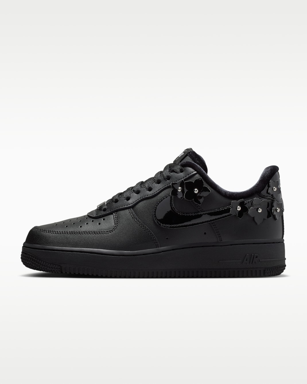 Nike Air Force 1 '07 'Florette' Women's Shoes - Black/Off-Noir/Metallic Silver/Black