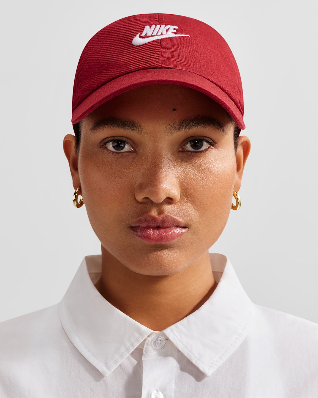 Nike Club Unstructured Futura Wash Cap - Team Crimson/White