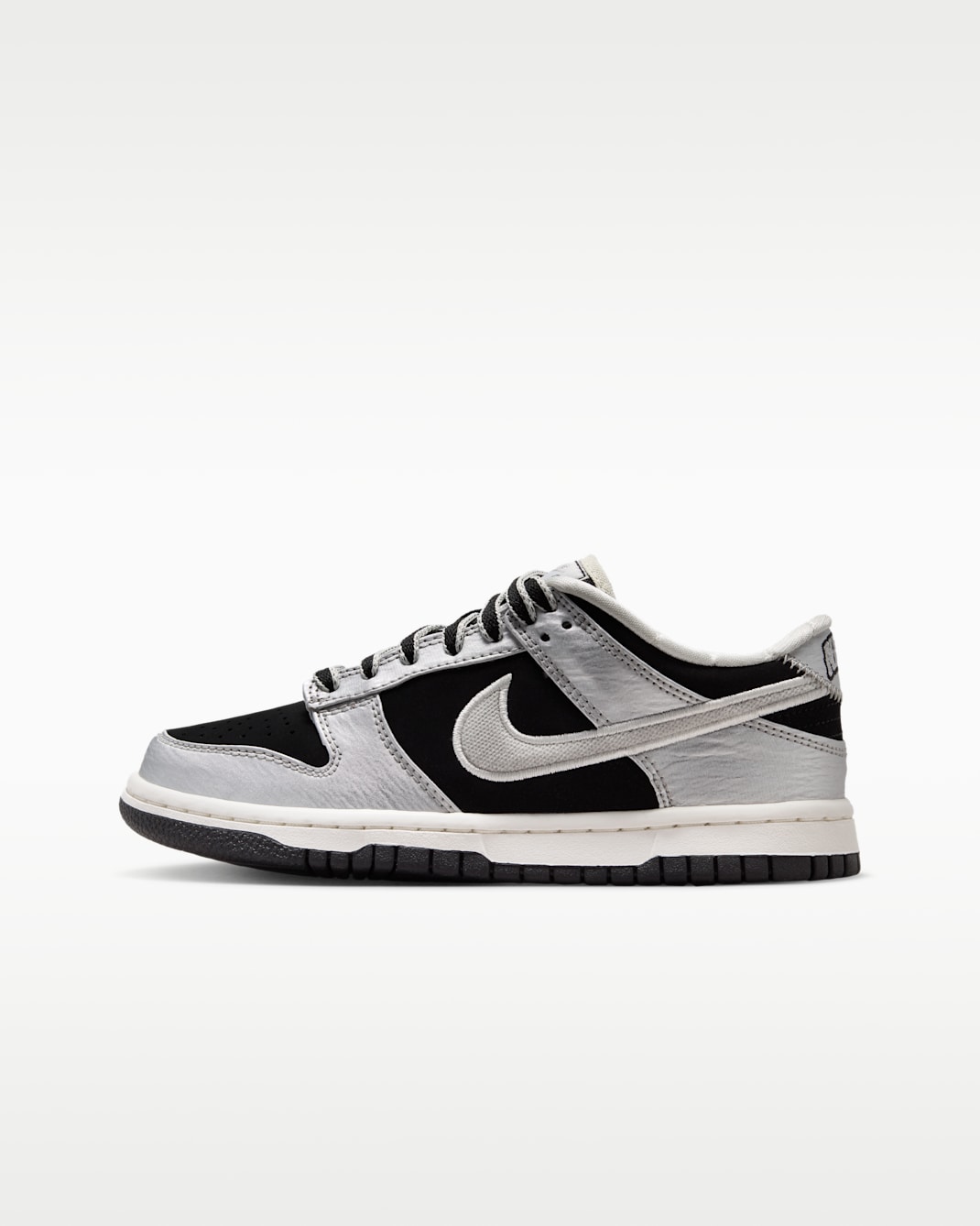 Nike Dunk Low LV8 Older Kids' Shoes - Metallic Silver/Black/Sail/Metallic Silver