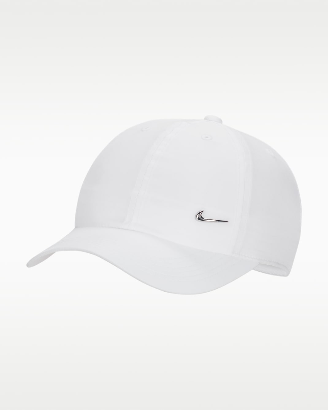 Nike Dri-FIT Club Kids' Unstructured Metal Swoosh Cap - White/Metallic Silver