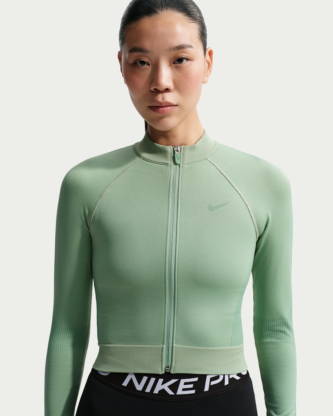 Nike Pro Women's Full-Zip Training Top - Steam