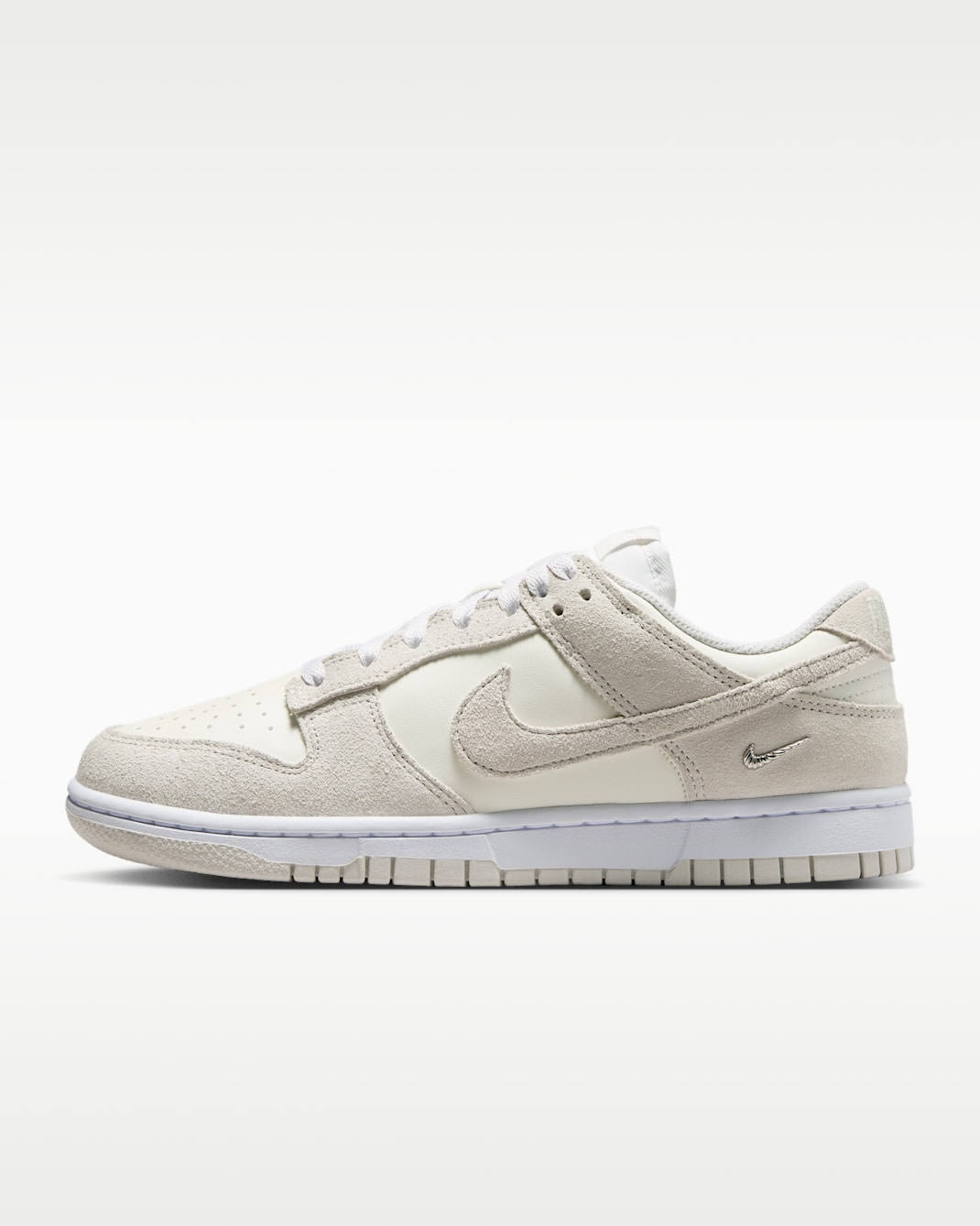 Nike Dunk Low Suede Women's Shoes - Sail/White/Metallic Silver/Vast Grey