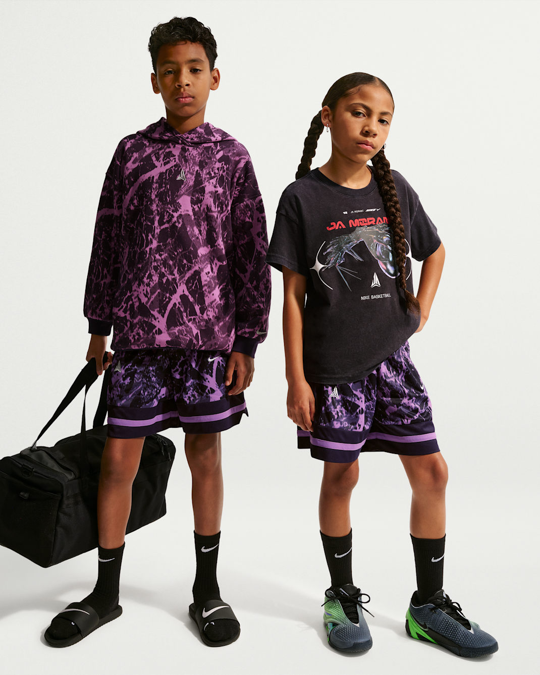 Ja Older Kids' Dri-FIT Basketball Shorts - Purple Dynasty/Monarch Purple