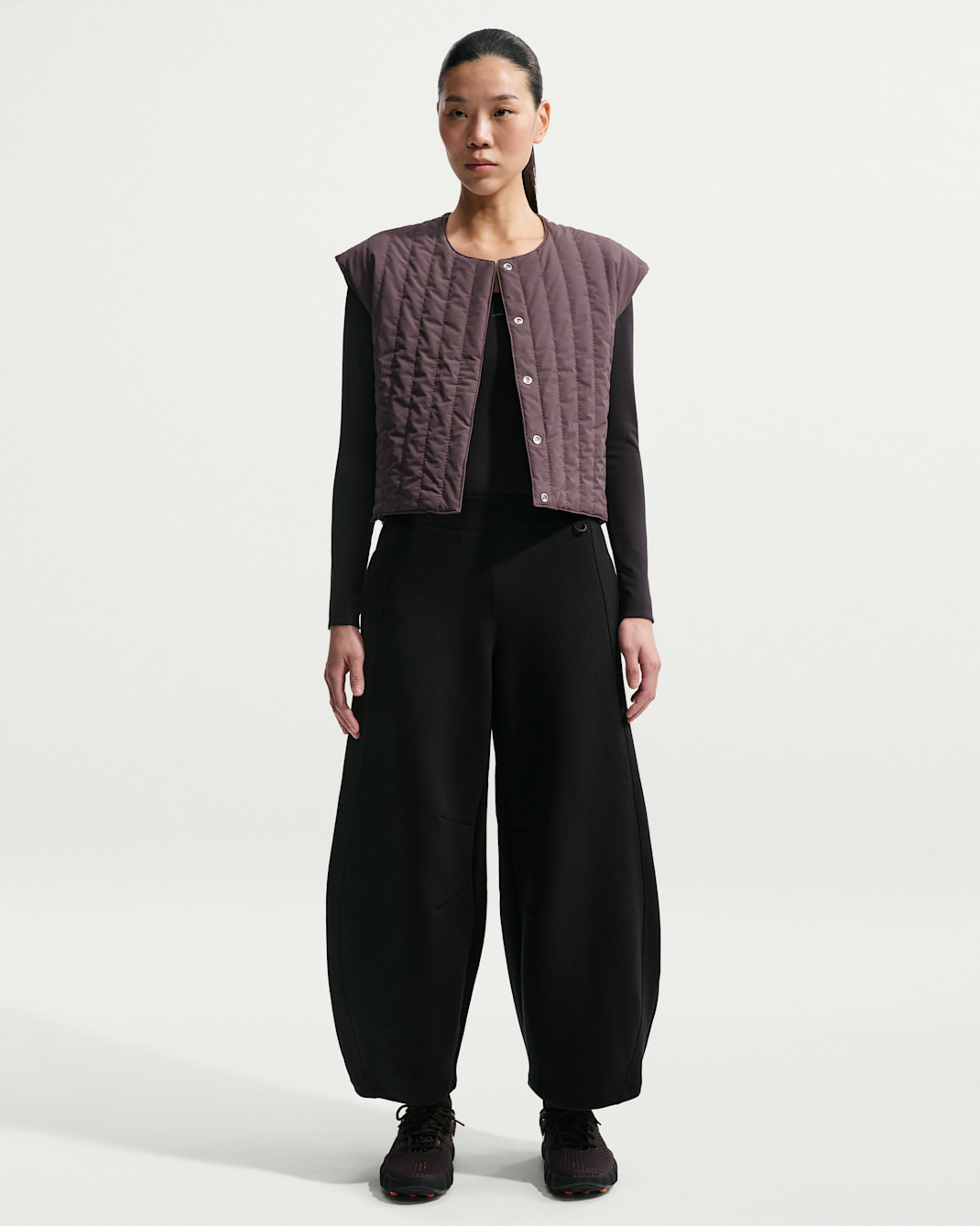 Nike 24.7 ImpossiblySoft Women's High-Waisted Wide-Leg Trousers - Black/Black/Dark Smoke Grey
