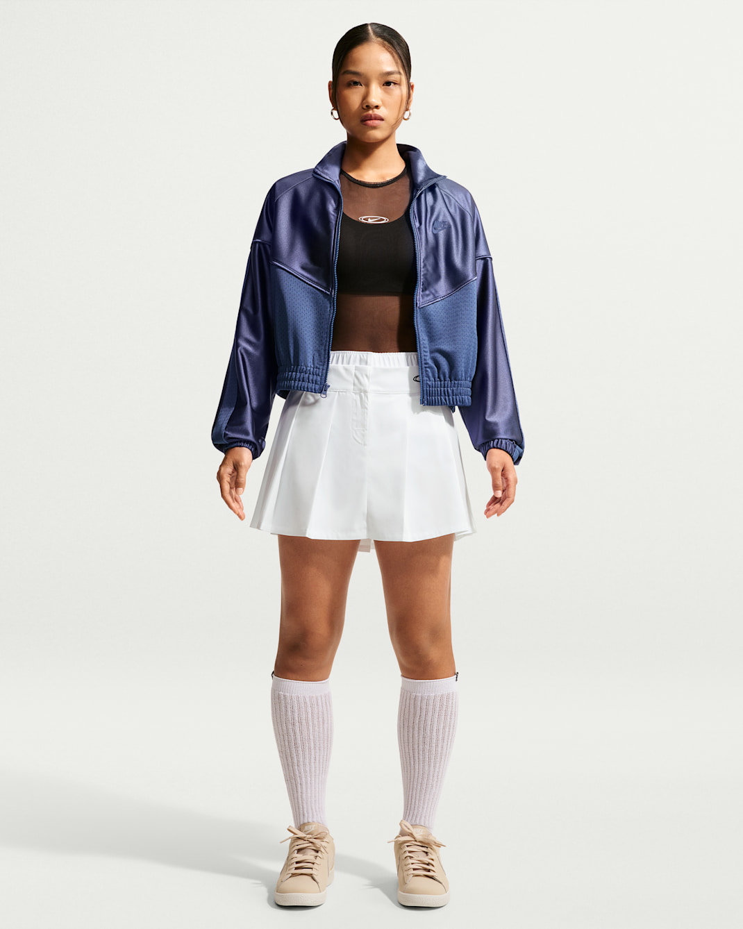 Nike Sportswear Women's Pleated Miniskirt - White/Black