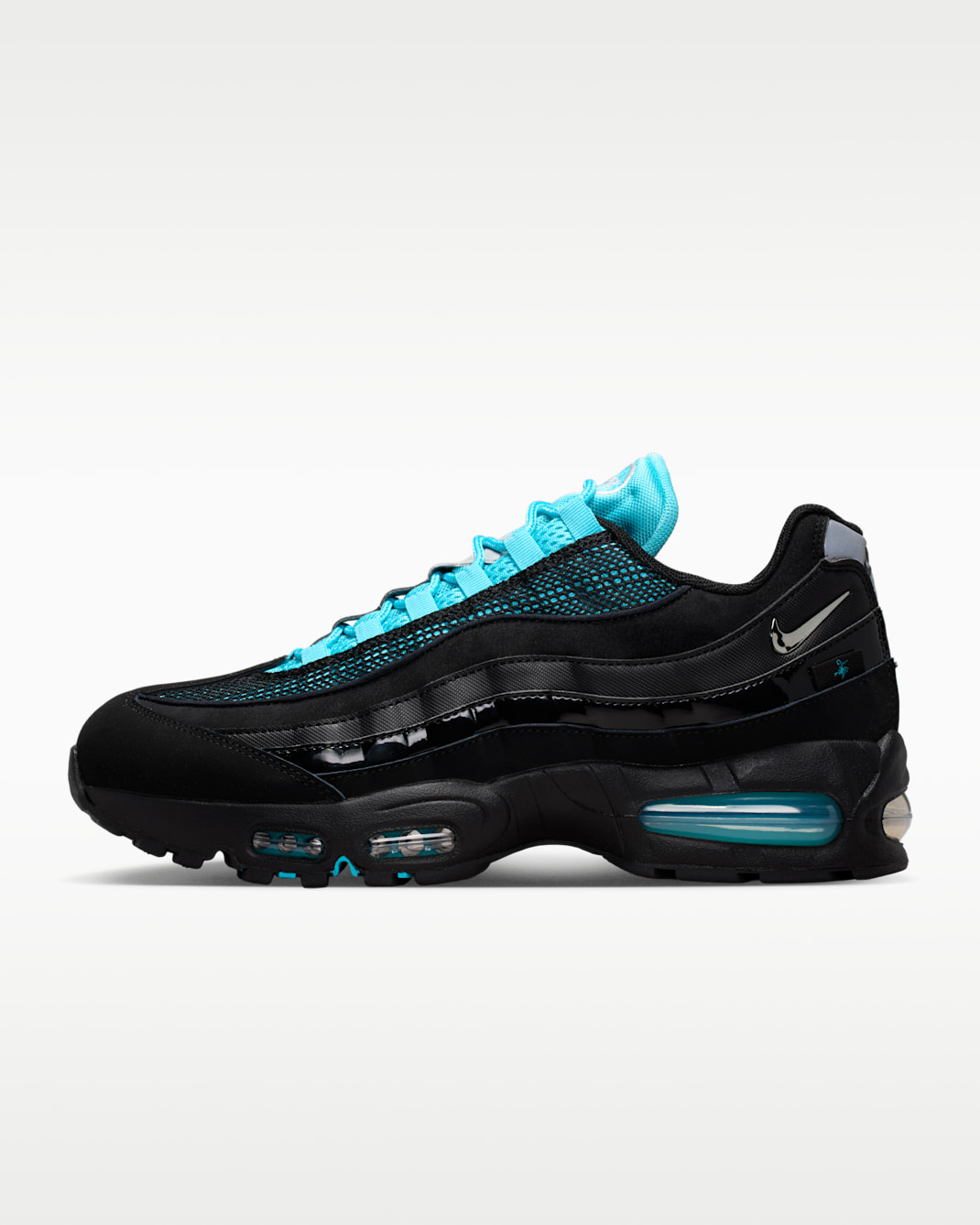 Nike Air Max 95 Big Bubble 'Scorpion' Men's Shoes - Black/Gamma Blue/Metallic Silver/Chrome
