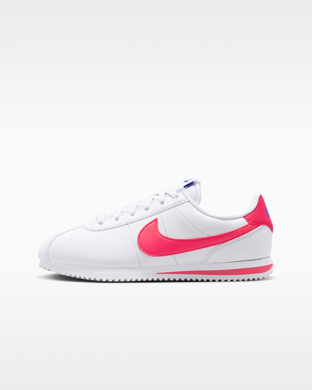 Nike Cortez Older Kids' Shoes - Off-White/Racer Blue/Tropical Pink