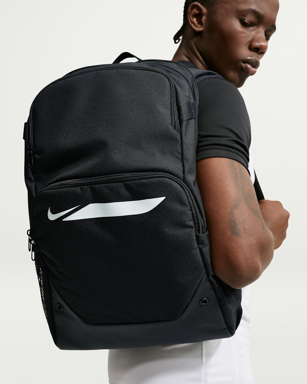 Nike Academy Football Backpack (Large, 30L) - Black/Black/White