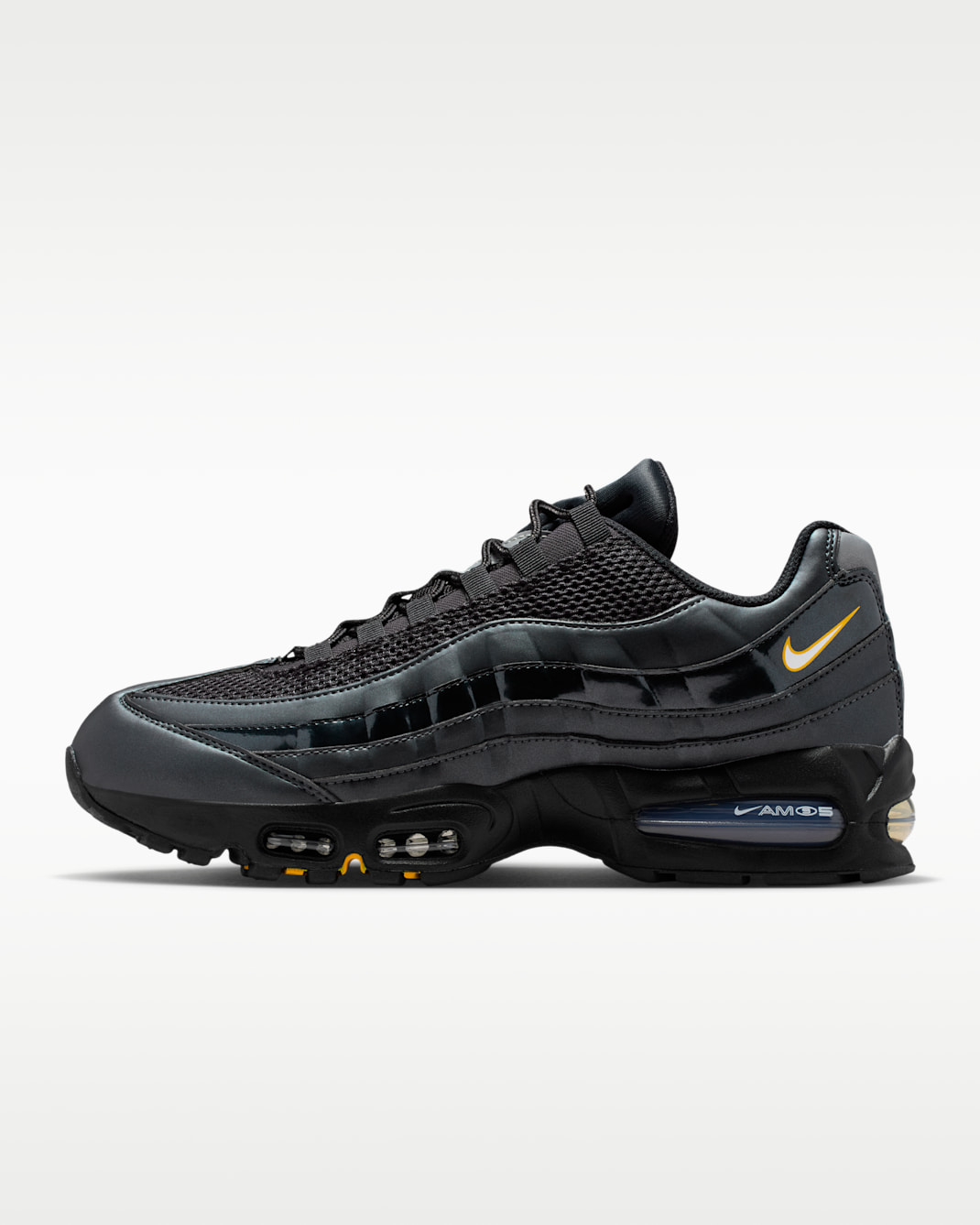 Nike Air Max 95 Big Bubble Men's Shoes - Black/University Gold/Metallic Silver/White