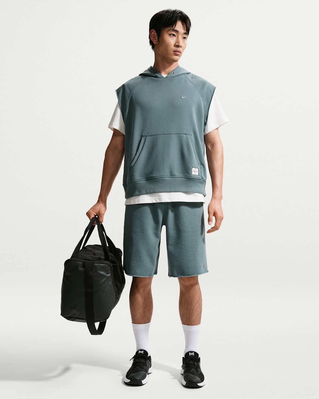 Nike Men's N.A.C. Dri-FIT Fleece Training Shorts - Mineral Slate/Pale Ivory/Mineral Slate