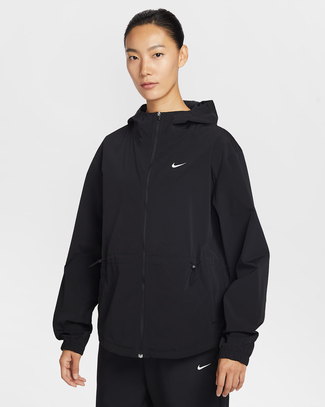 Nike One Women's UV Hooded Training Jacket - Black/White