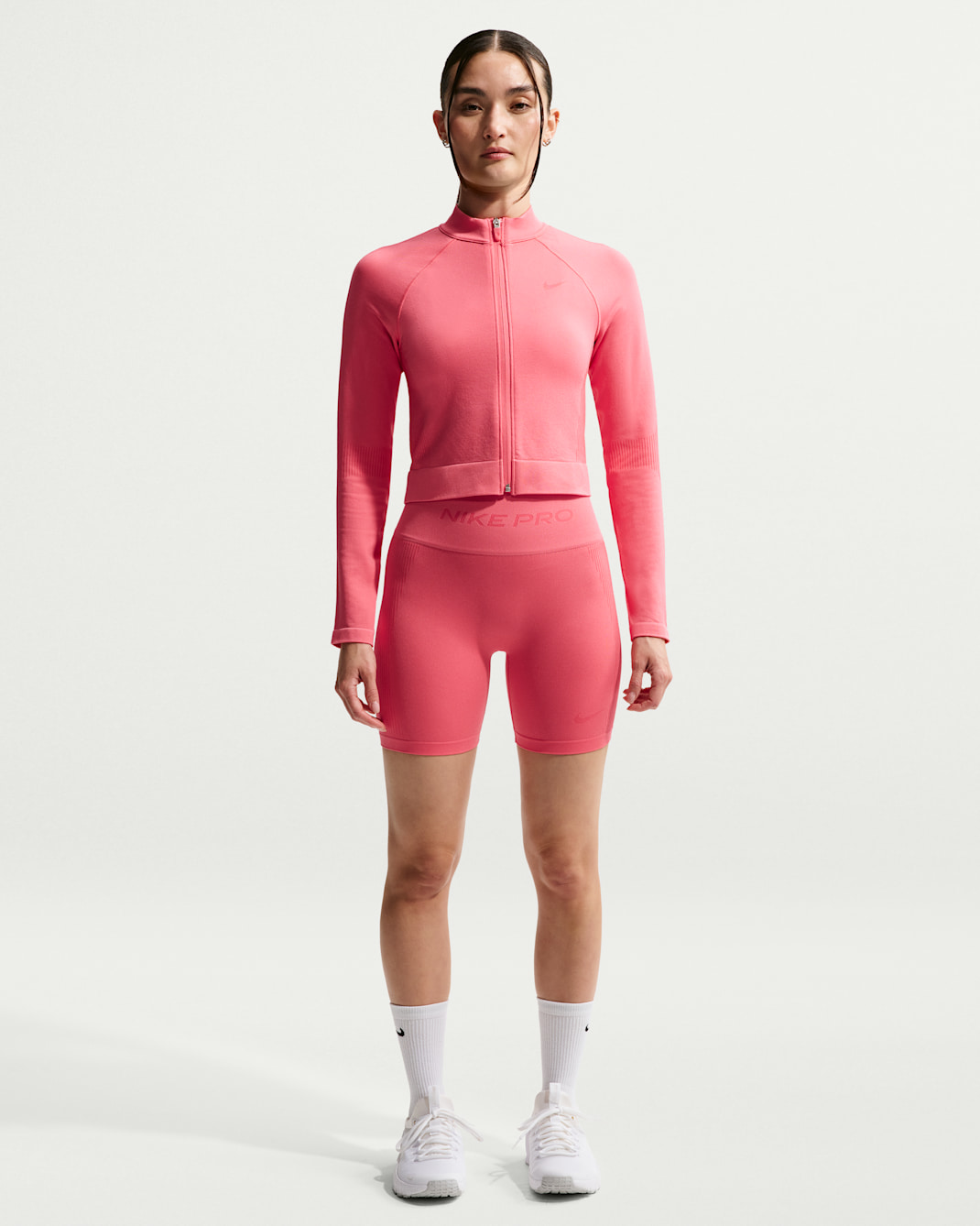 Nike Pro Seamless Women's Dri-FIT High-Waisted 12.5cm (approx.) Biker Shorts - Sea Coral
