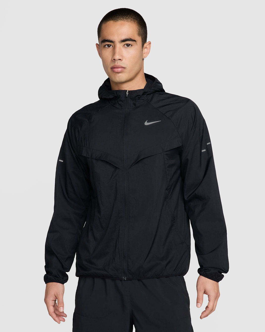 Nike Stride Men's Repel UV Running Jacket - Black/Black