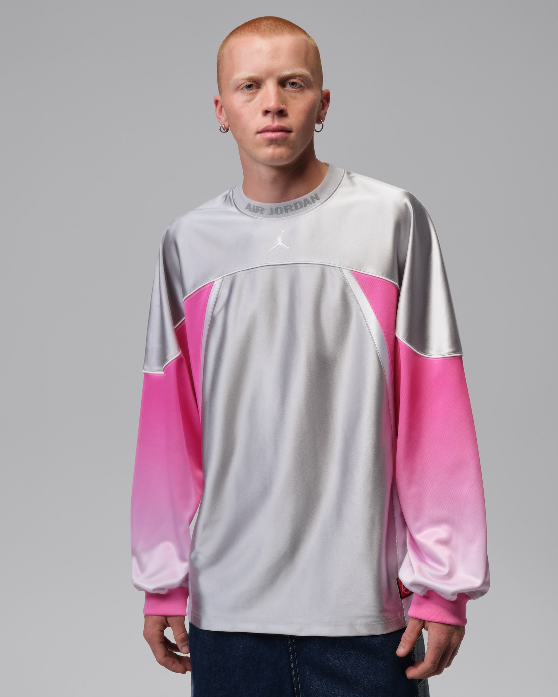 Jordan Flight Club Men's Jersey - Light Smoke Grey/White