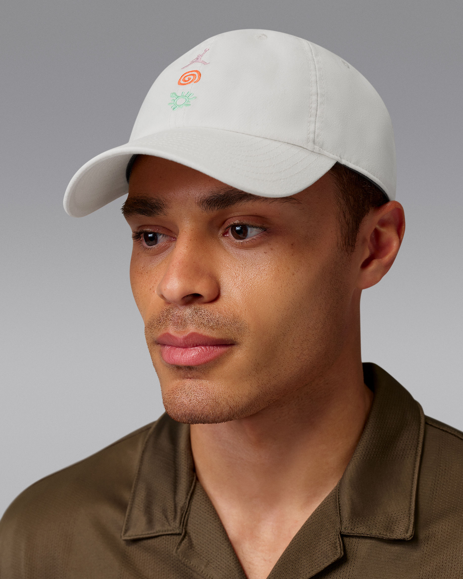 Jordan Club Adjustable Festival Hat - Sail/Iced Carmine