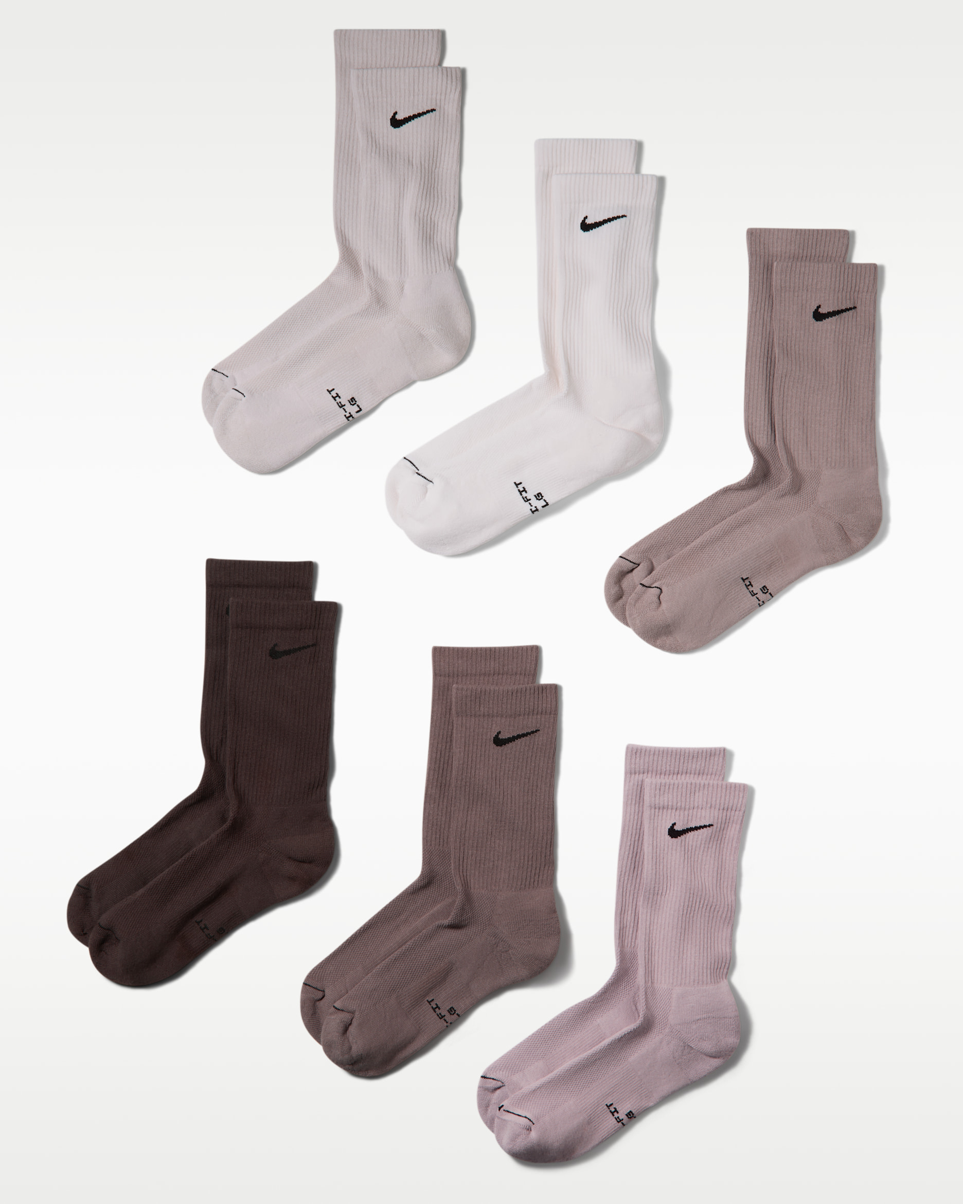 Nike Everyday Elevated Crew Socks (6 Pairs) - Multi-Colour