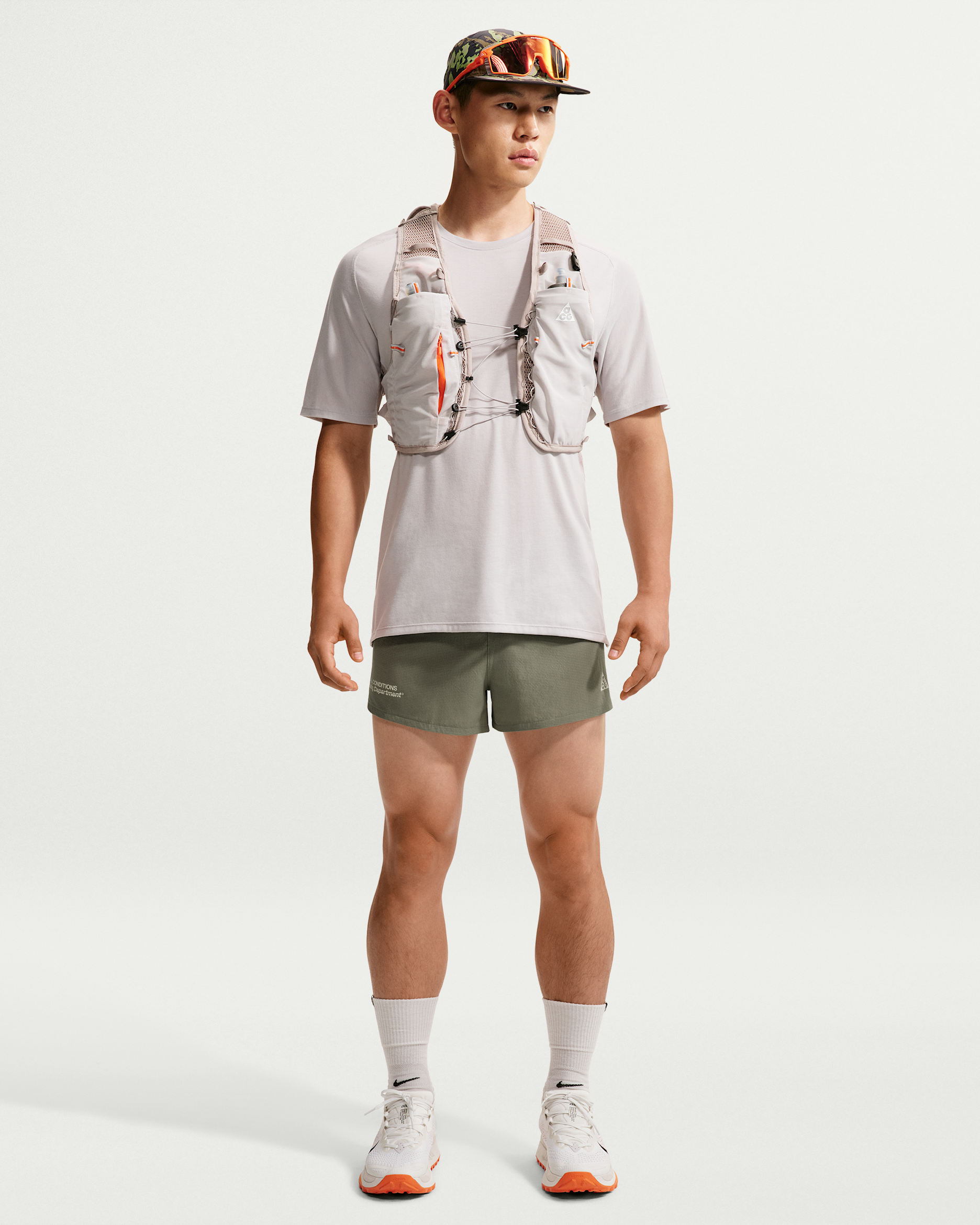ACG 'Trailwind' Men's Dri-FIT ADV Trail-Running Shorts - Light Army/White