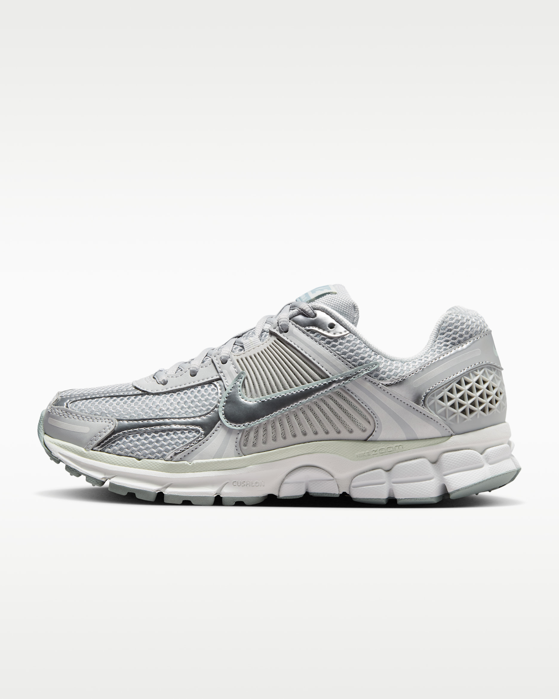 Nike Zoom Vomero 5 Women's Shoes with Reflective Design Accents - Grey Fog/Off-White/Spruce Aura/Grey Fog