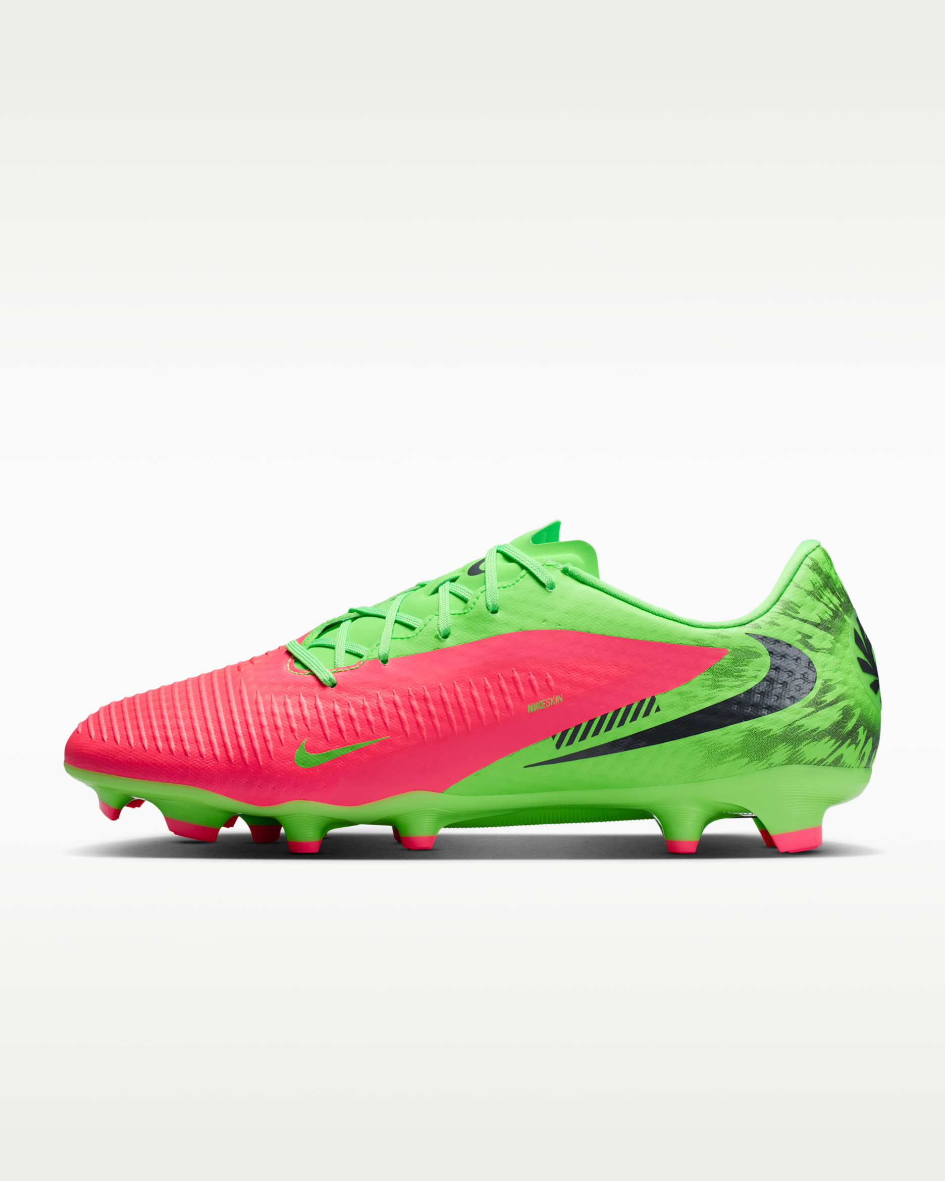 Nike Phantom 6 Low Academy 'Erling Haaland' Multi-Ground Football Boot - Hot Punch/Green Strike/Black
