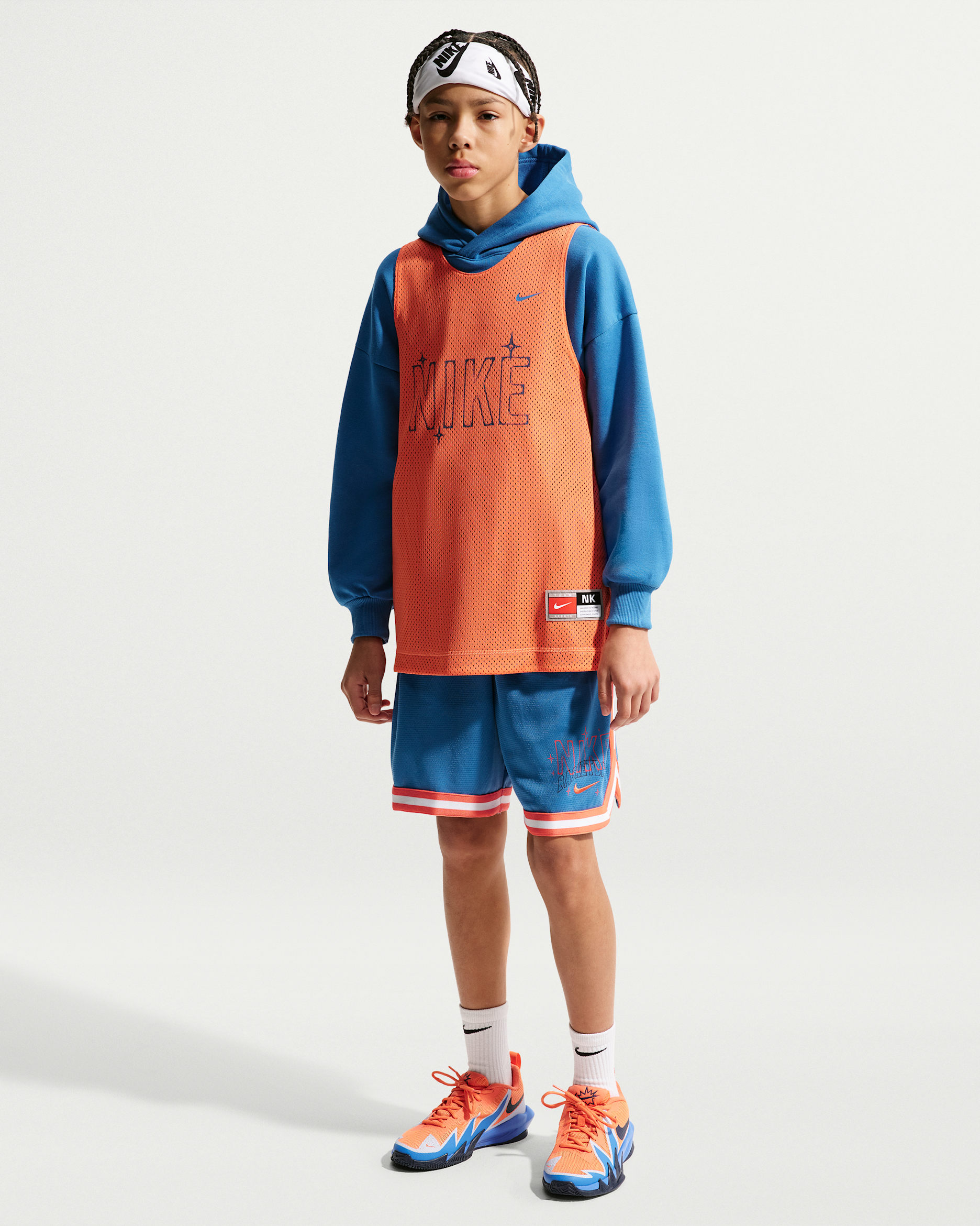 Nike DNA Older Kids' (Boys') Dri-FIT Basketball Shorts - Star Blue/Turf Orange