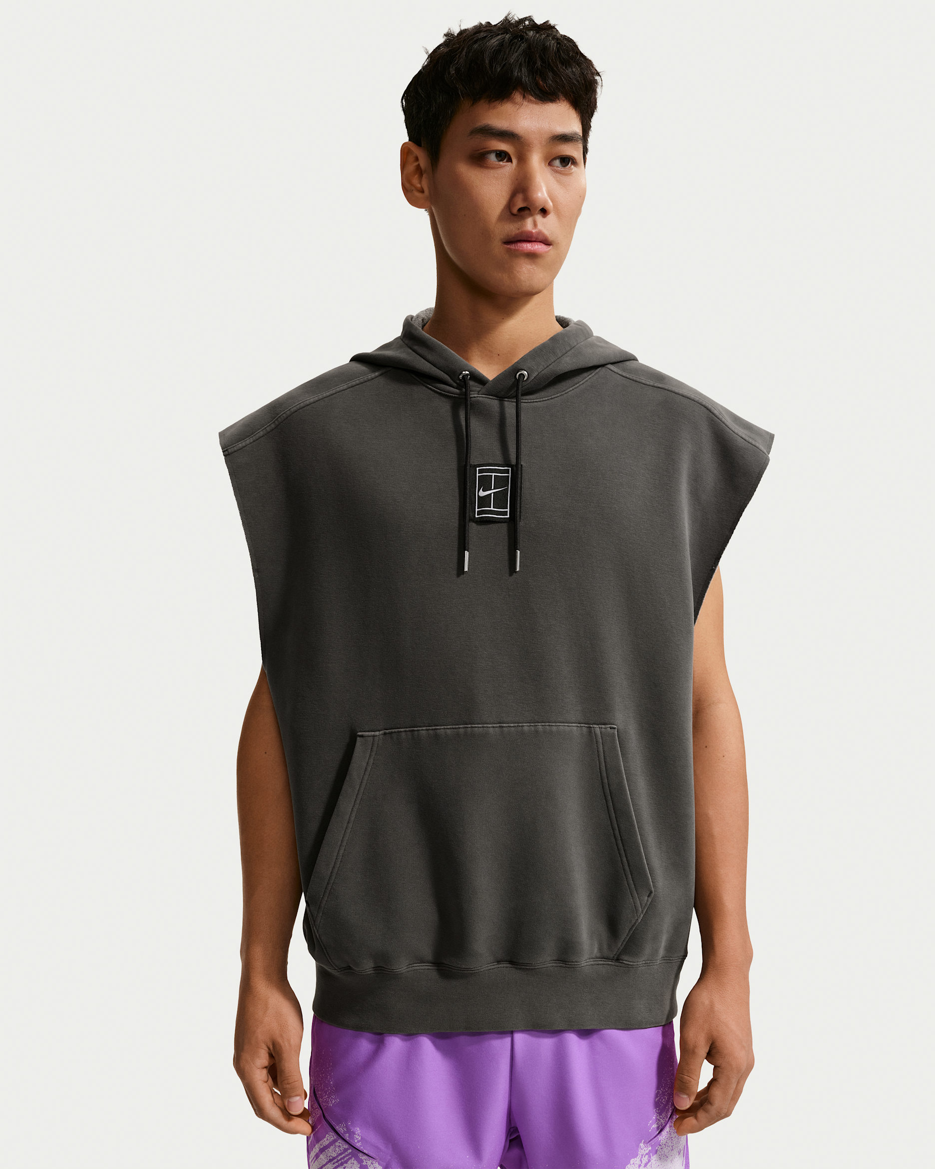 NikeCourt Slam Men's Tennis Sleeveless Pullover Hoodie - Anthracite