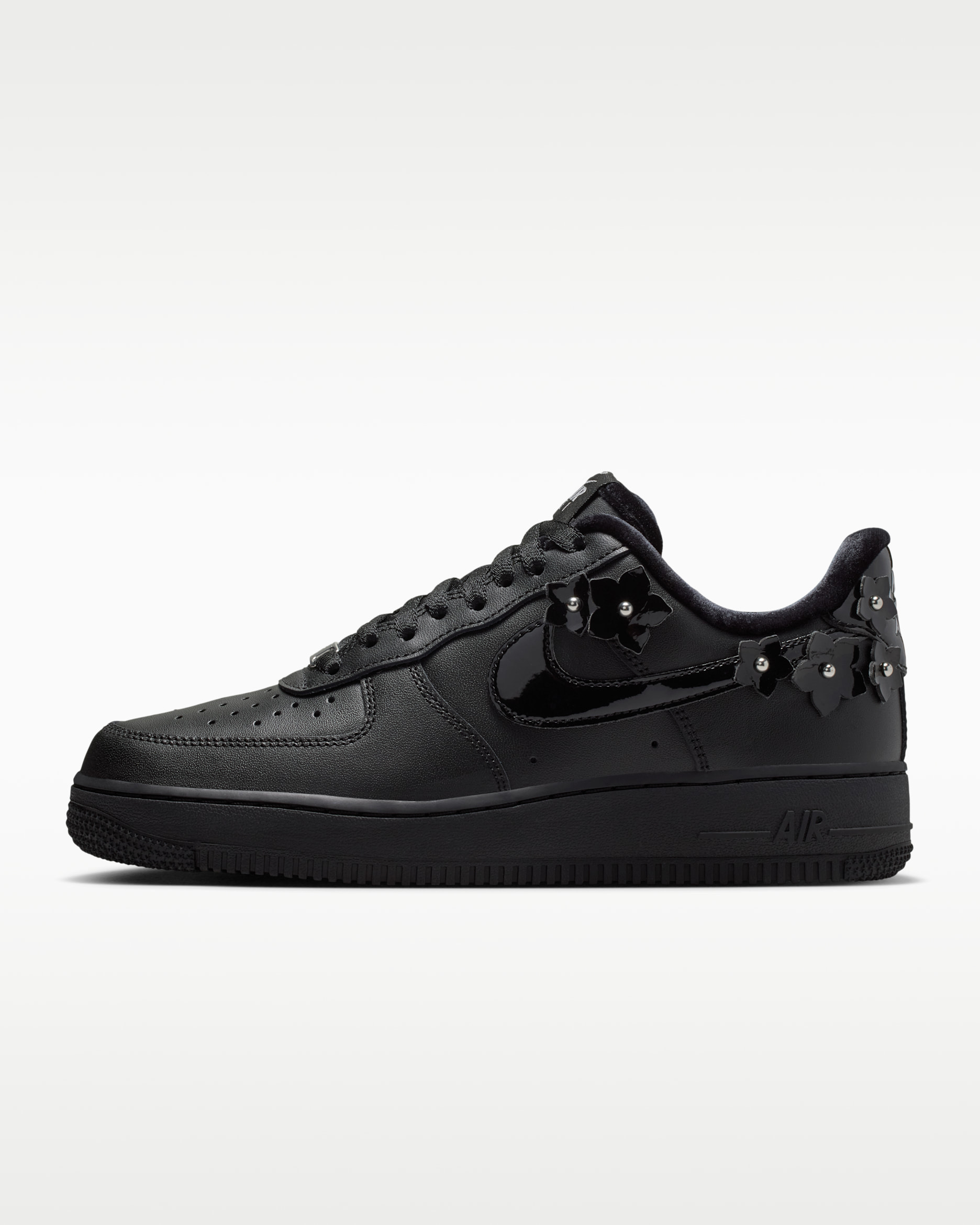 Nike Air Force 1 '07 'Florette' Women's Shoes - Black/Off-Noir/Metallic Silver/Black