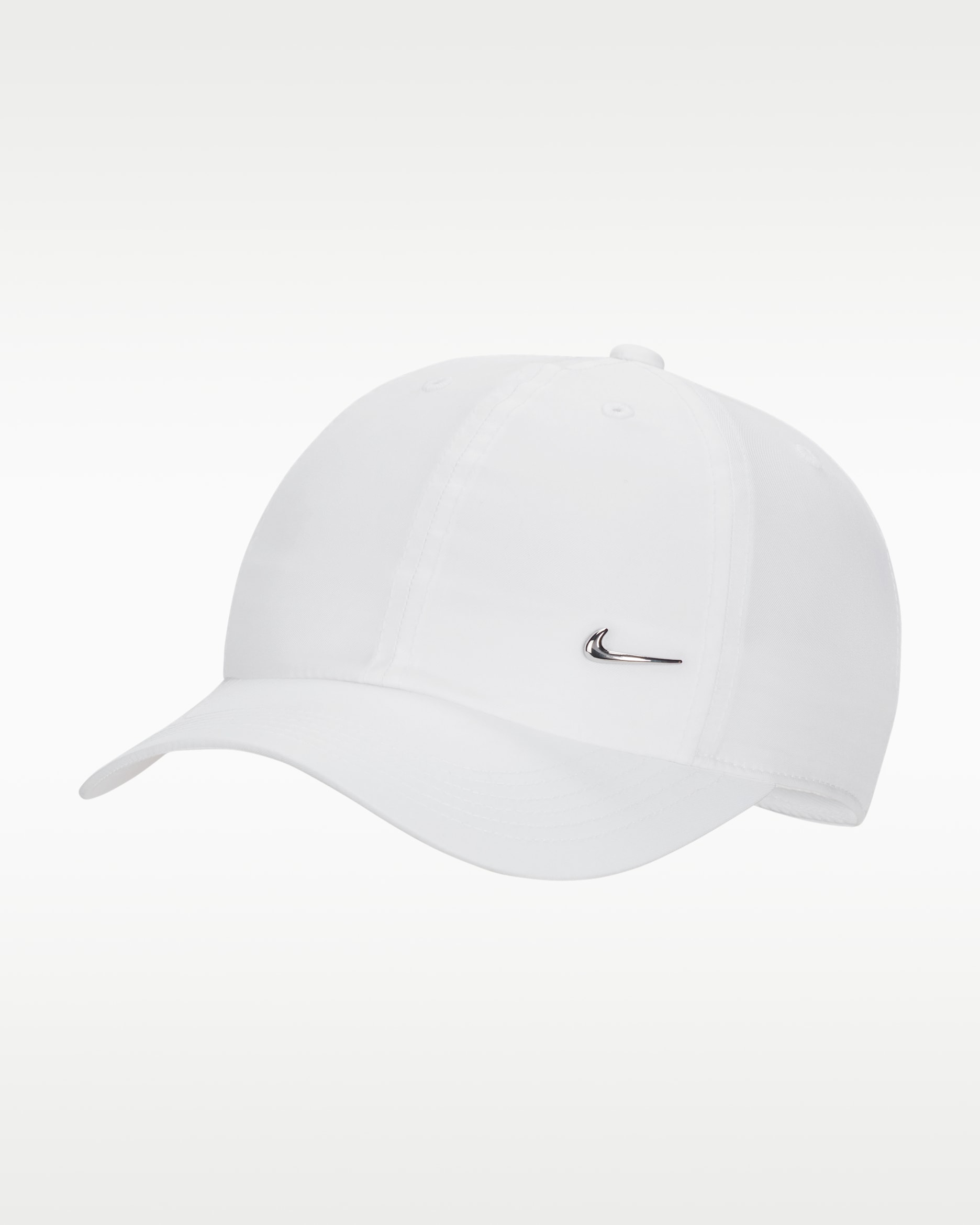 Nike Dri-FIT Club Kids' Unstructured Metal Swoosh Cap - White/Metallic Silver