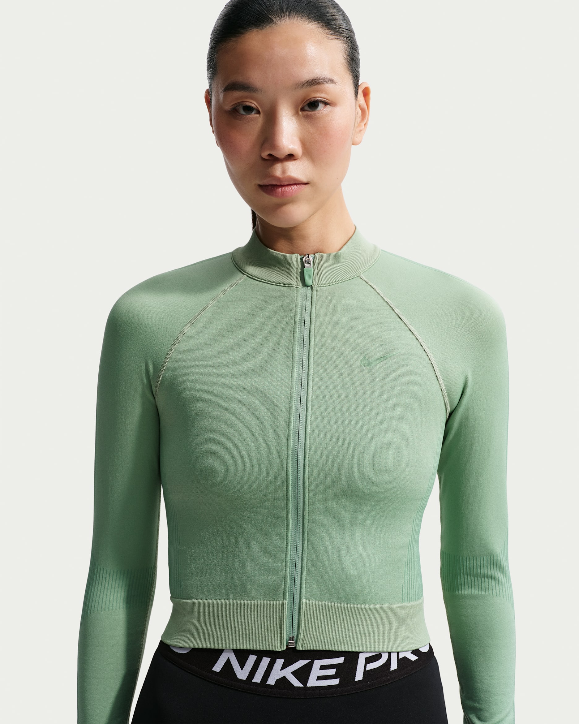 Nike Pro Women's Full-Zip Training Top - Steam