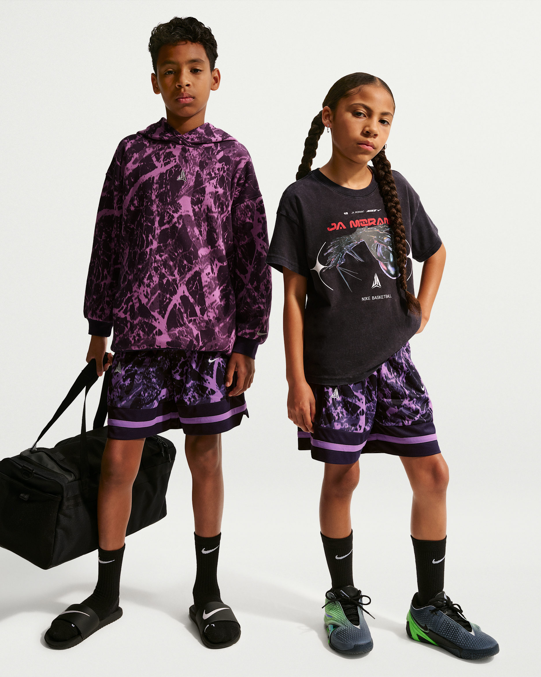 Ja Older Kids' Dri-FIT Basketball Shorts - Purple Dynasty/Monarch Purple
