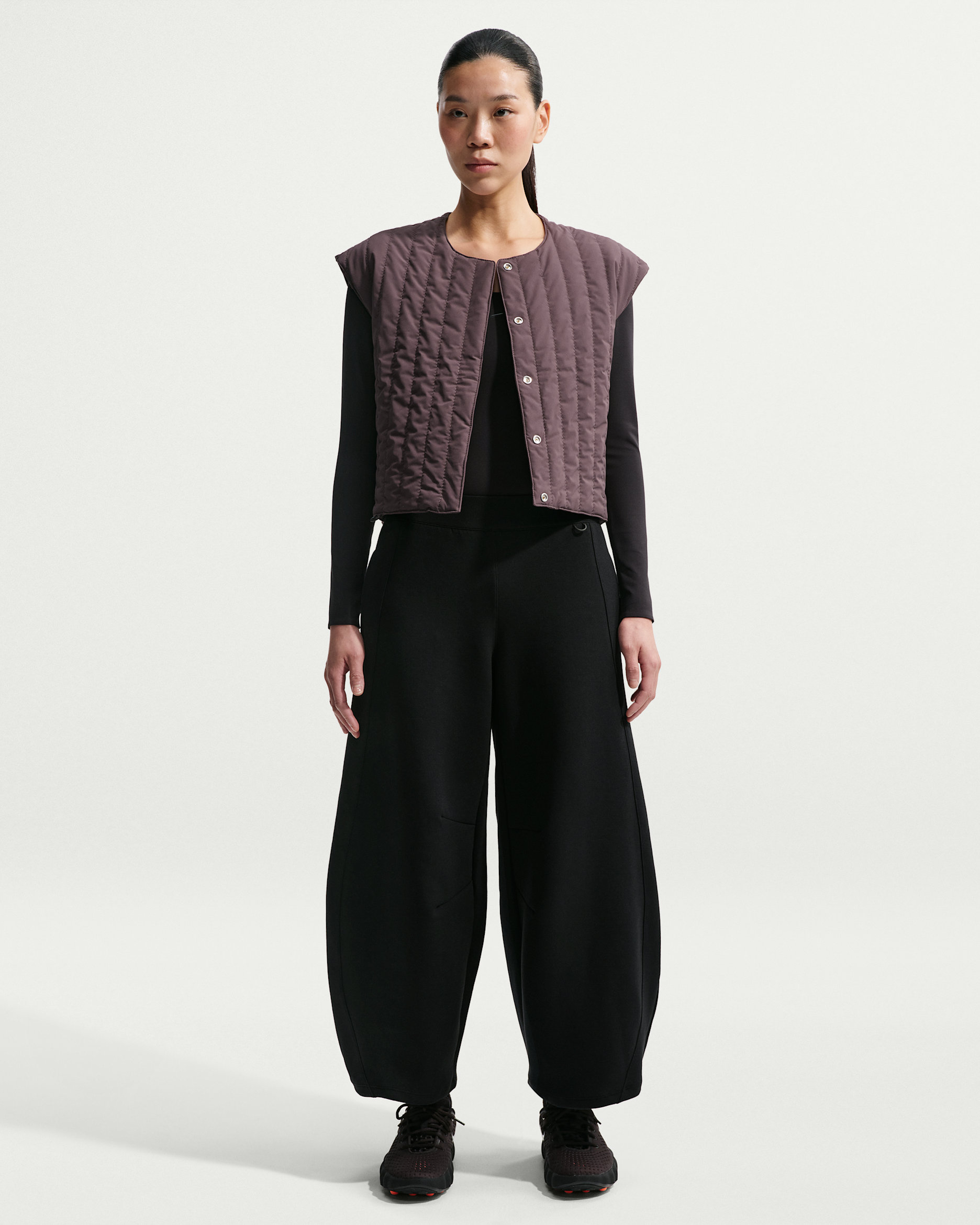 Nike 24.7 ImpossiblySoft Women's High-Waisted Wide-Leg Trousers - Black/Black/Dark Smoke Grey