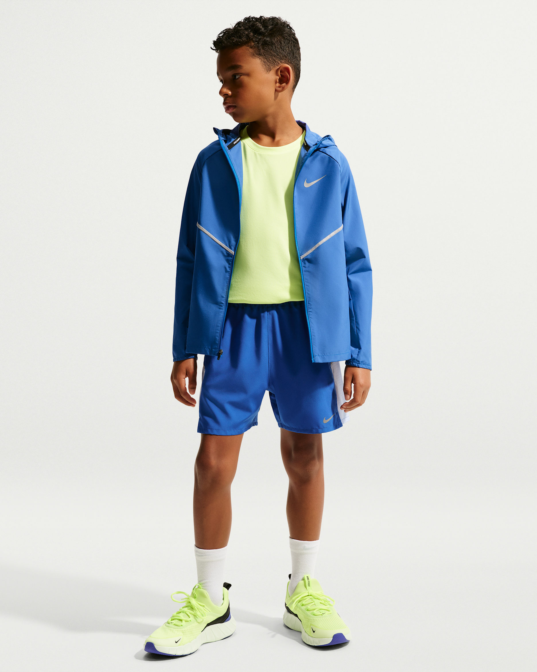 Nike Miler Older Kids' Dri-FIT Training Shorts - Game Royal/Aluminium