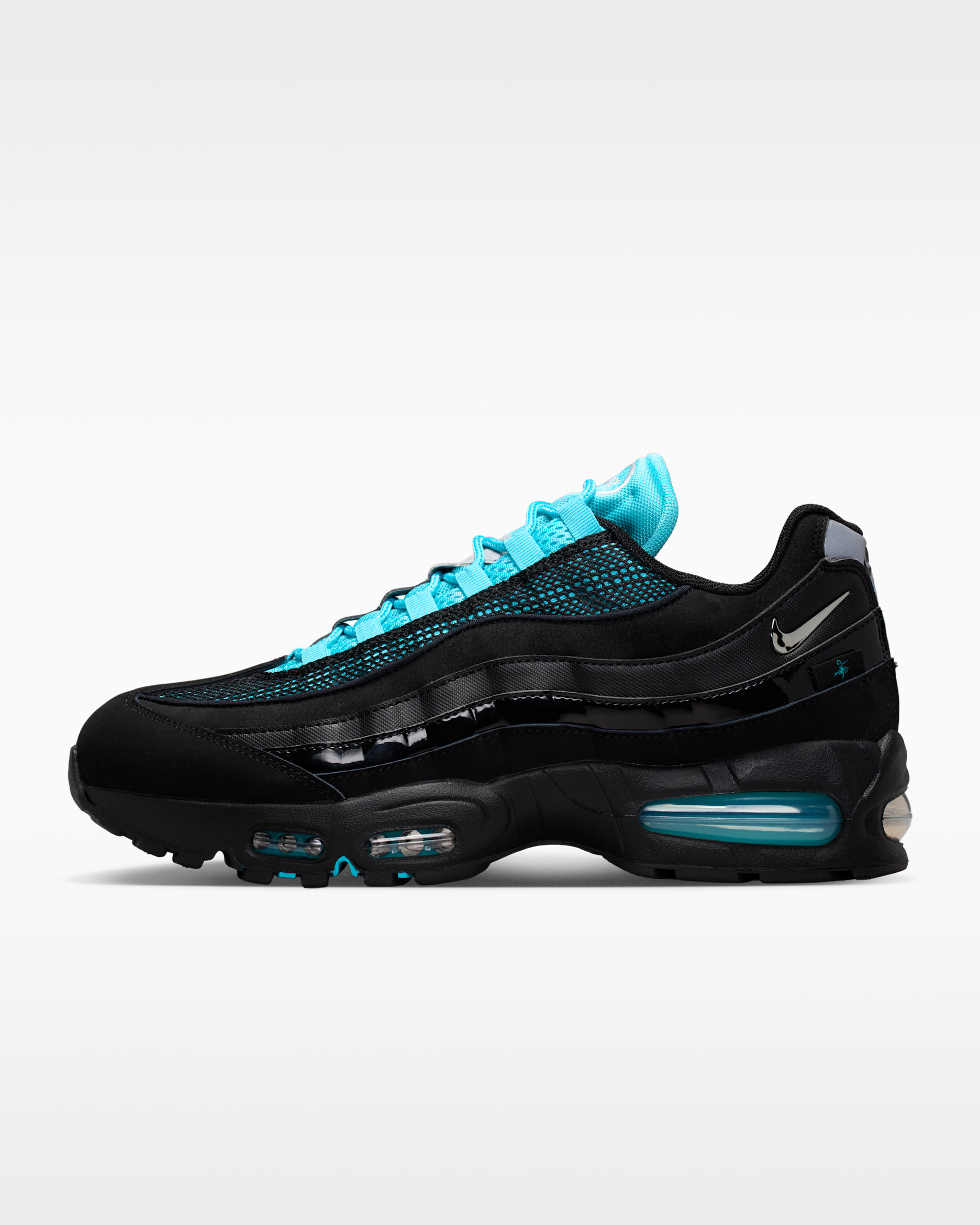Nike Air Max 95 Big Bubble 'Scorpion' Men's Shoes - Black/Gamma Blue/Metallic Silver/Chrome