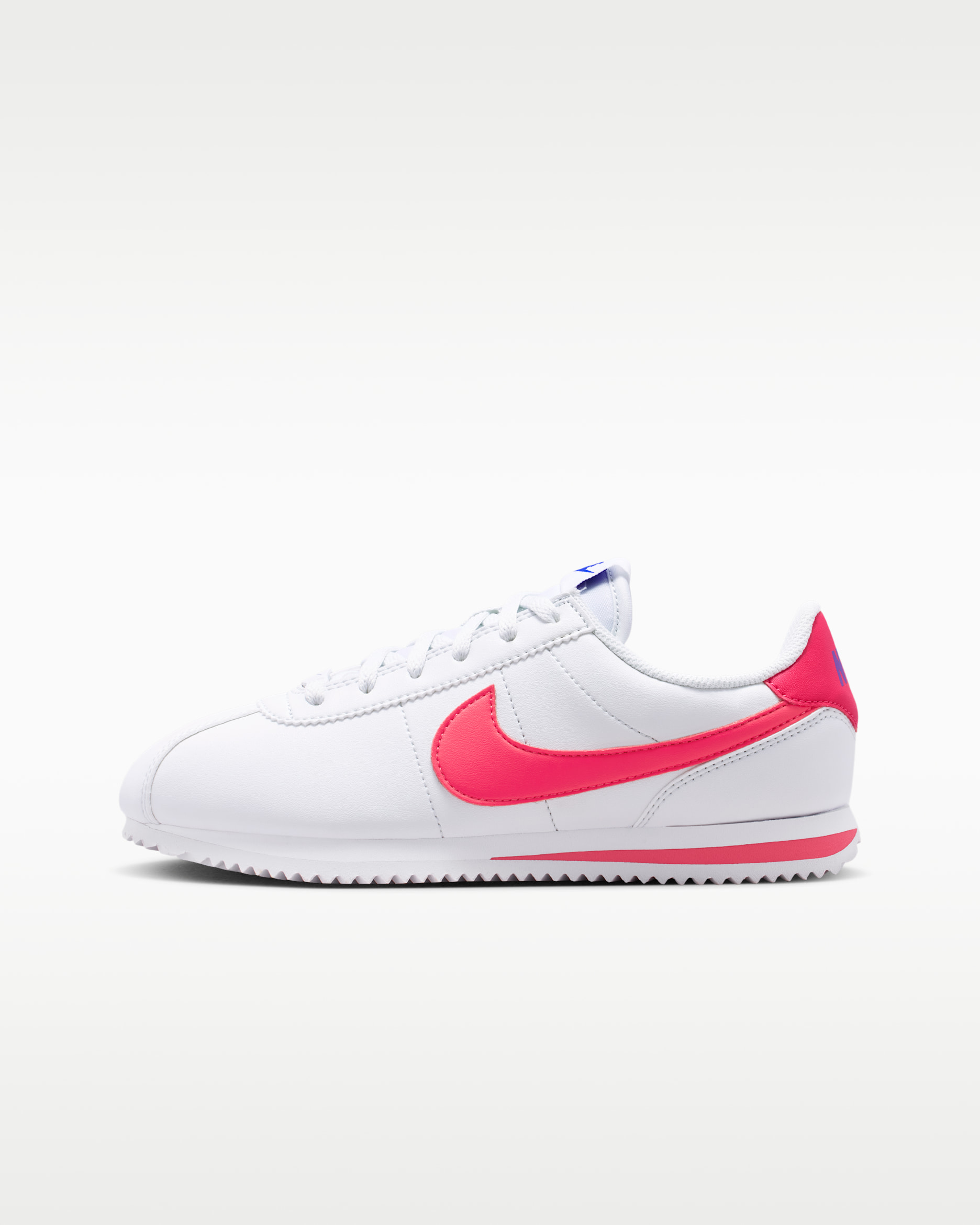 Nike Cortez Older Kids' Shoes - Off-White/Racer Blue/Tropical Pink