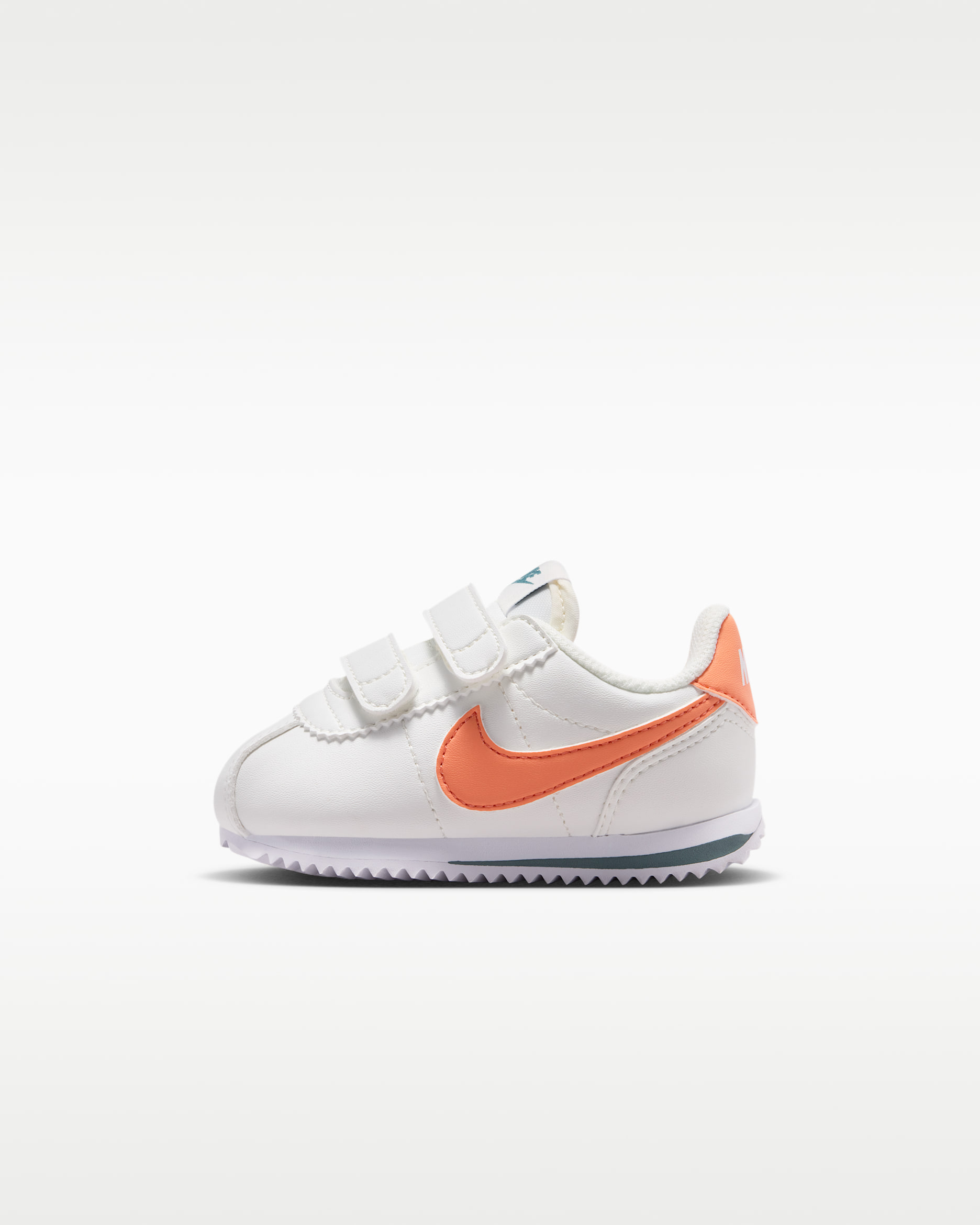 Nike Cortez Baby/Toddler Shoes - Sail/White/Mineral Slate/Orange Frost