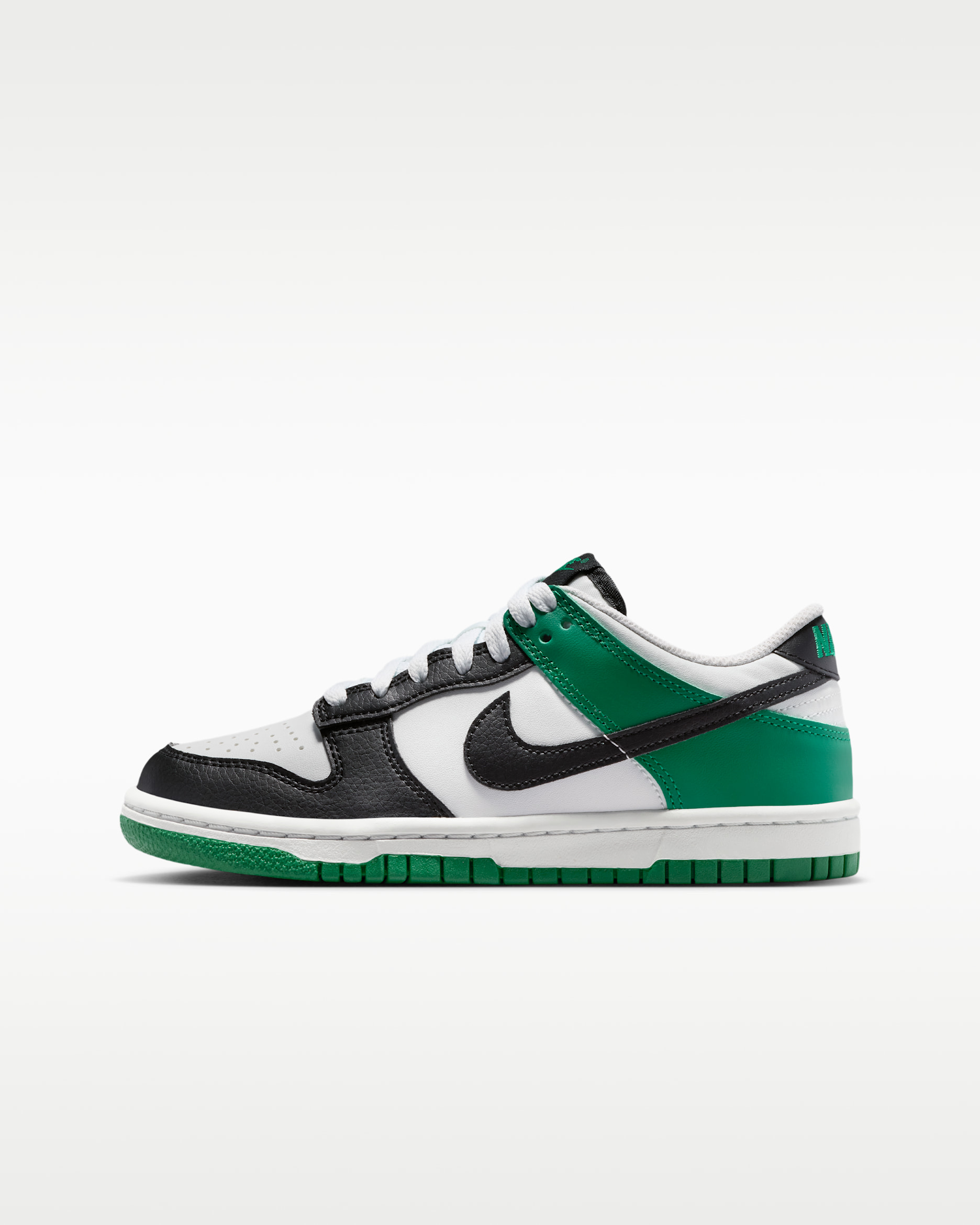 Nike Dunk Low Older Kids' Shoes - Off-White/Malachite/Black