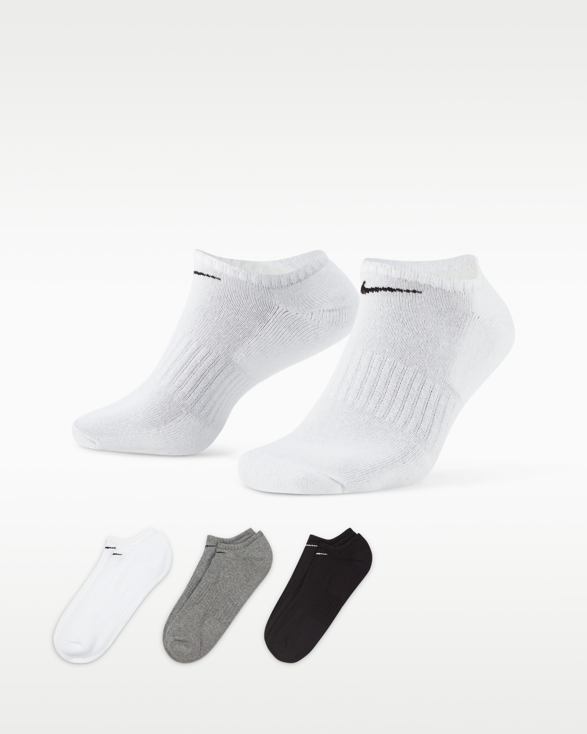 Nike Everyday Cushioned Training No-Show Socks (3 Pairs) - Multi-Colour