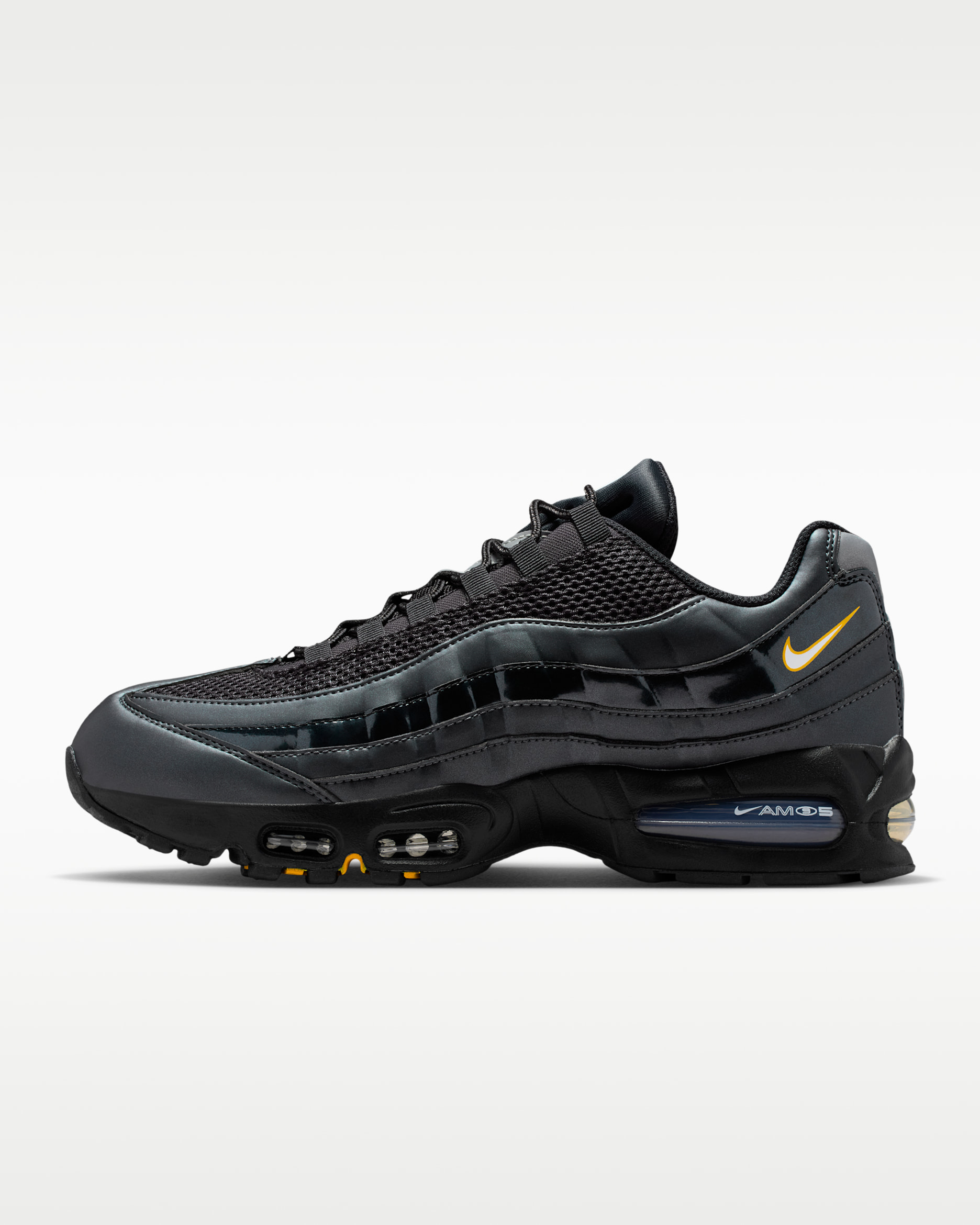 Nike Air Max 95 Big Bubble Men's Shoes - Black/University Gold/Metallic Silver/White